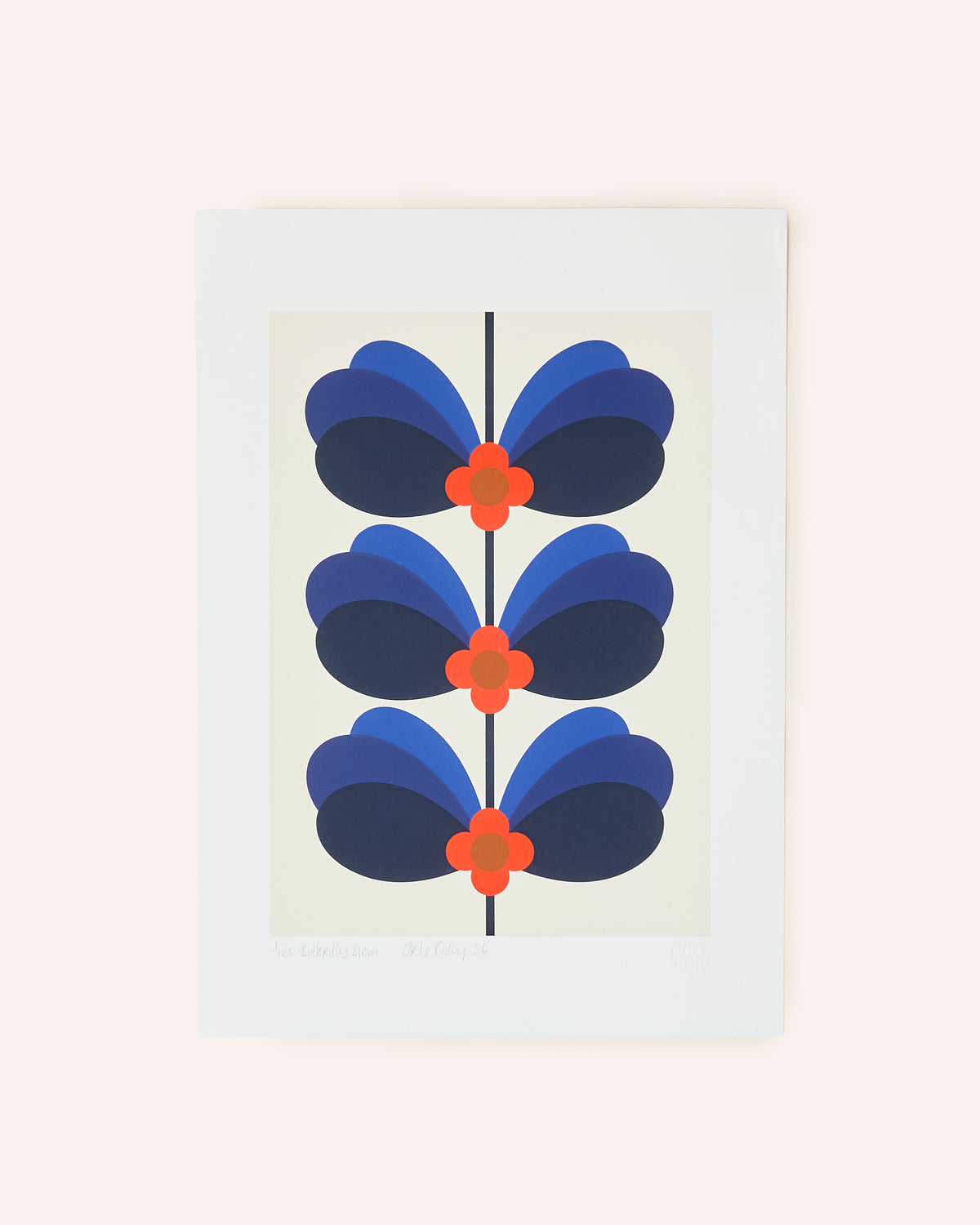 Screen Printed Artwork - Butterfly Stem