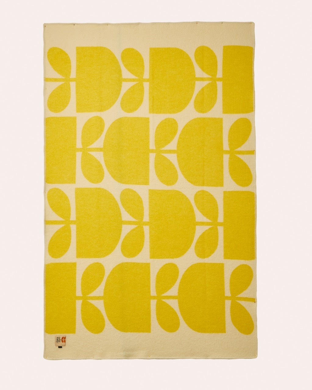 Wool Blanket - Block Stem Yellow