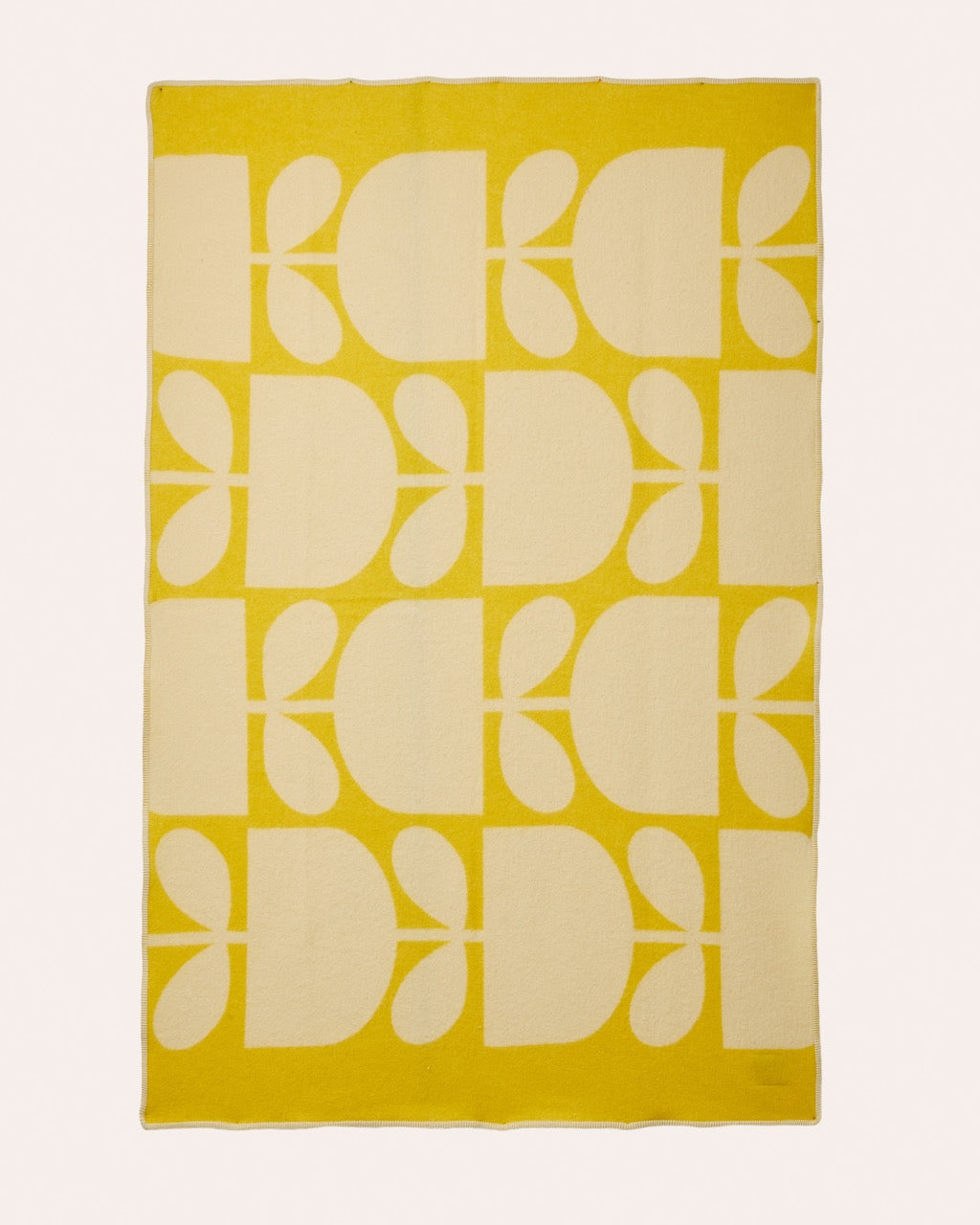 Wool Blanket - Block Stem Yellow