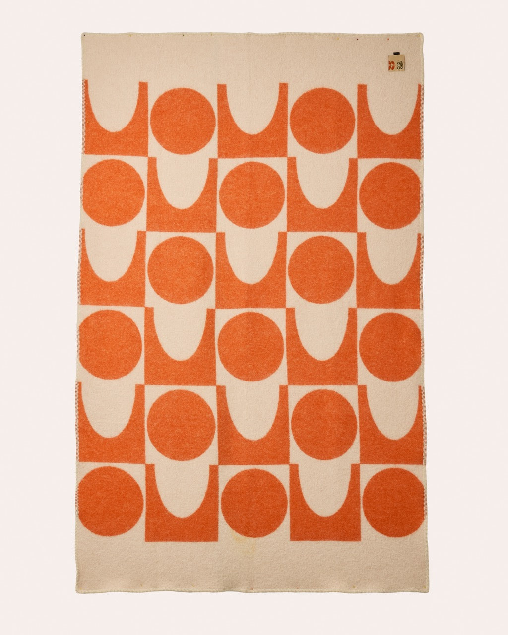 Wool Blanket - Spot Square Orange