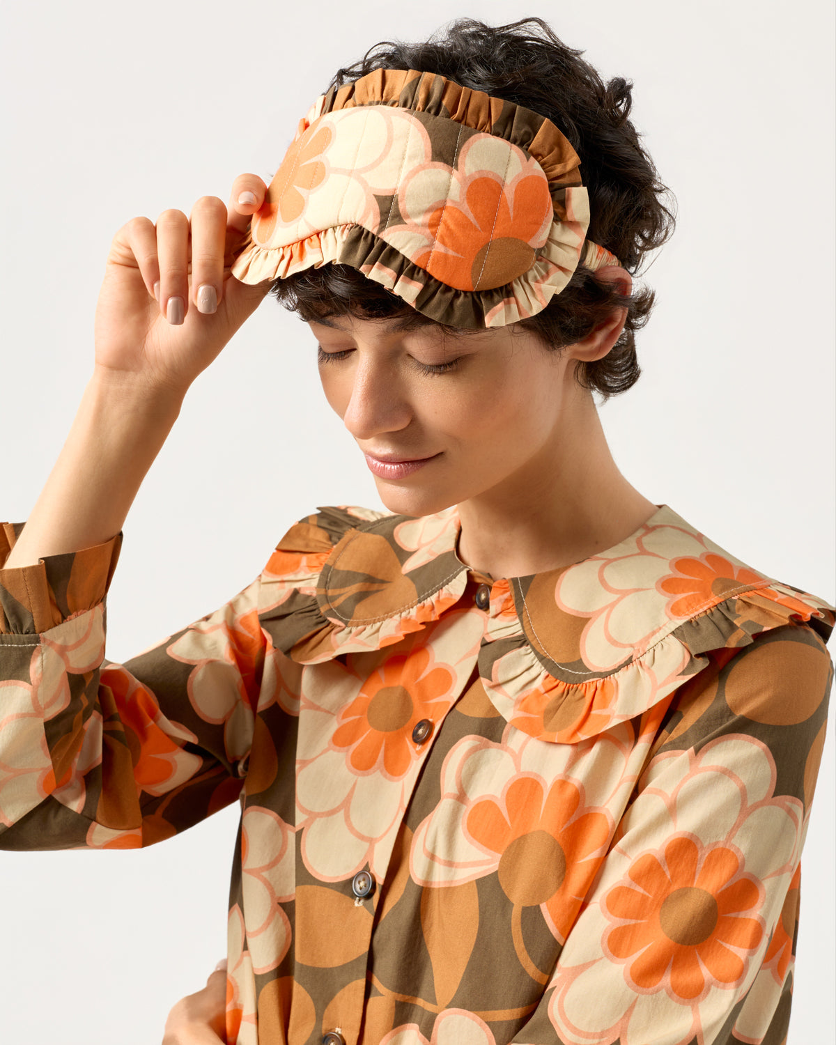 Eye Mask - Dahlia Orange