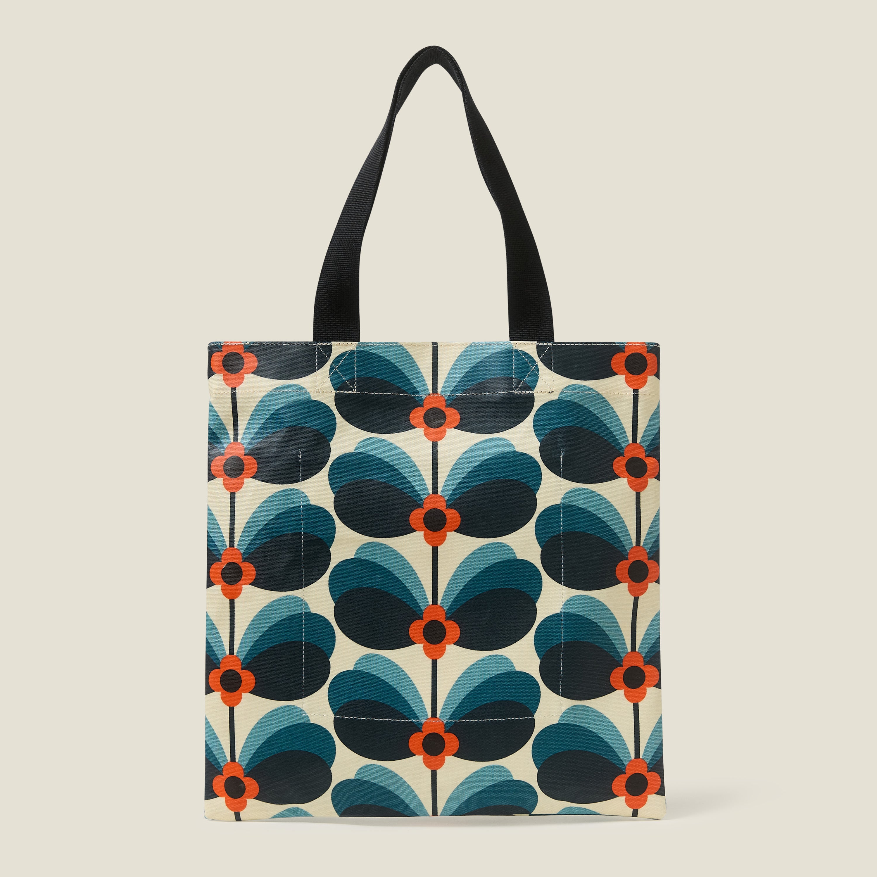 Rollaway Book Bag - Butterfly Flower Stem Navy