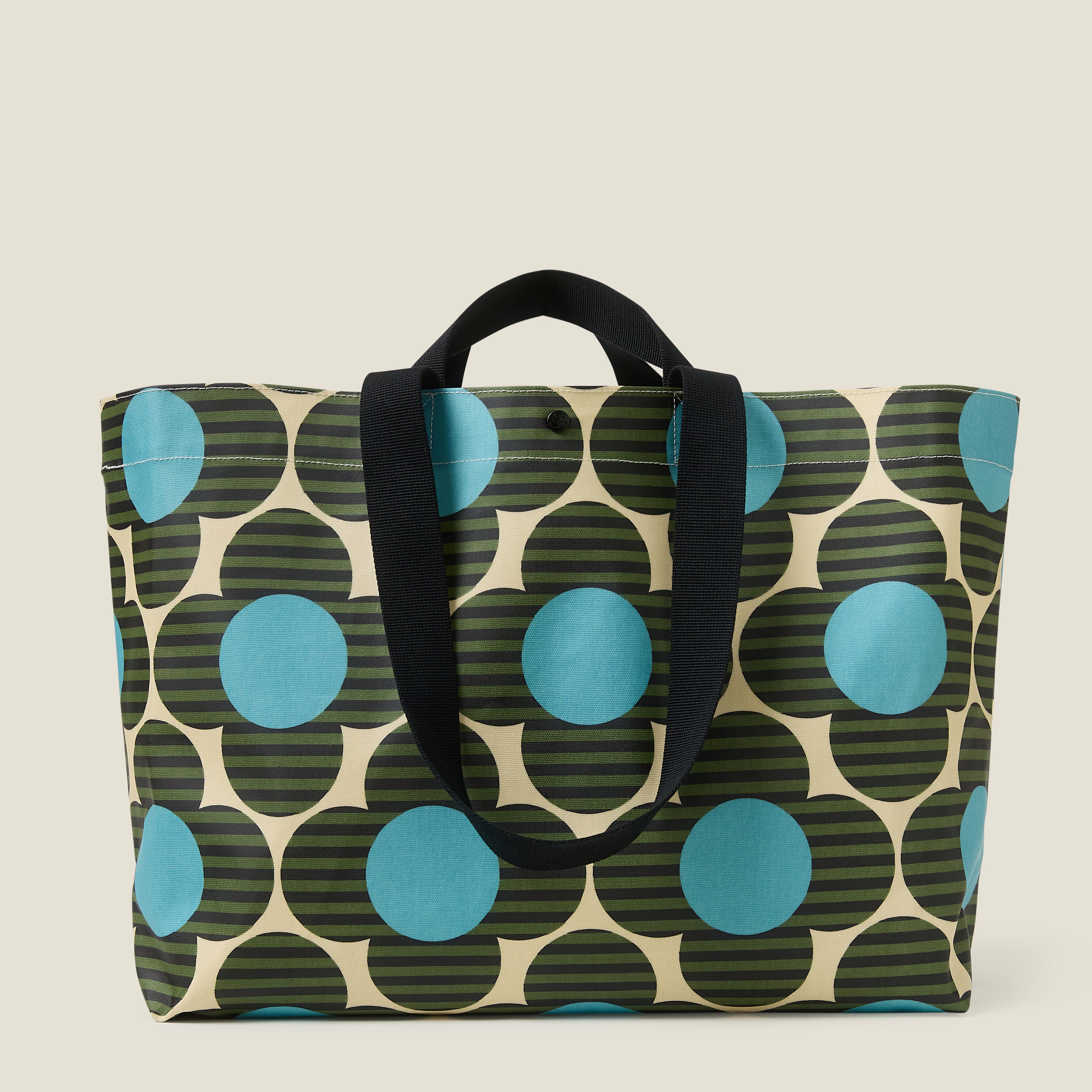 Roll Out Large Tote - Stripe Flower Spot Calypso