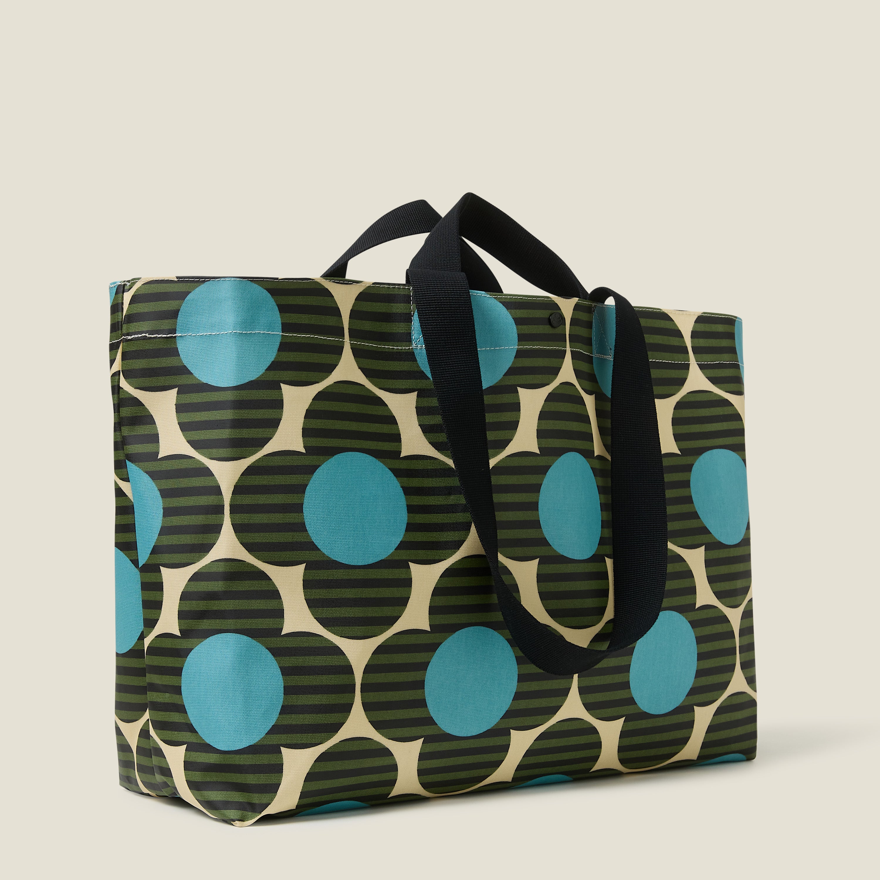 Roll Out Large Tote - Stripe Flower Spot Calypso