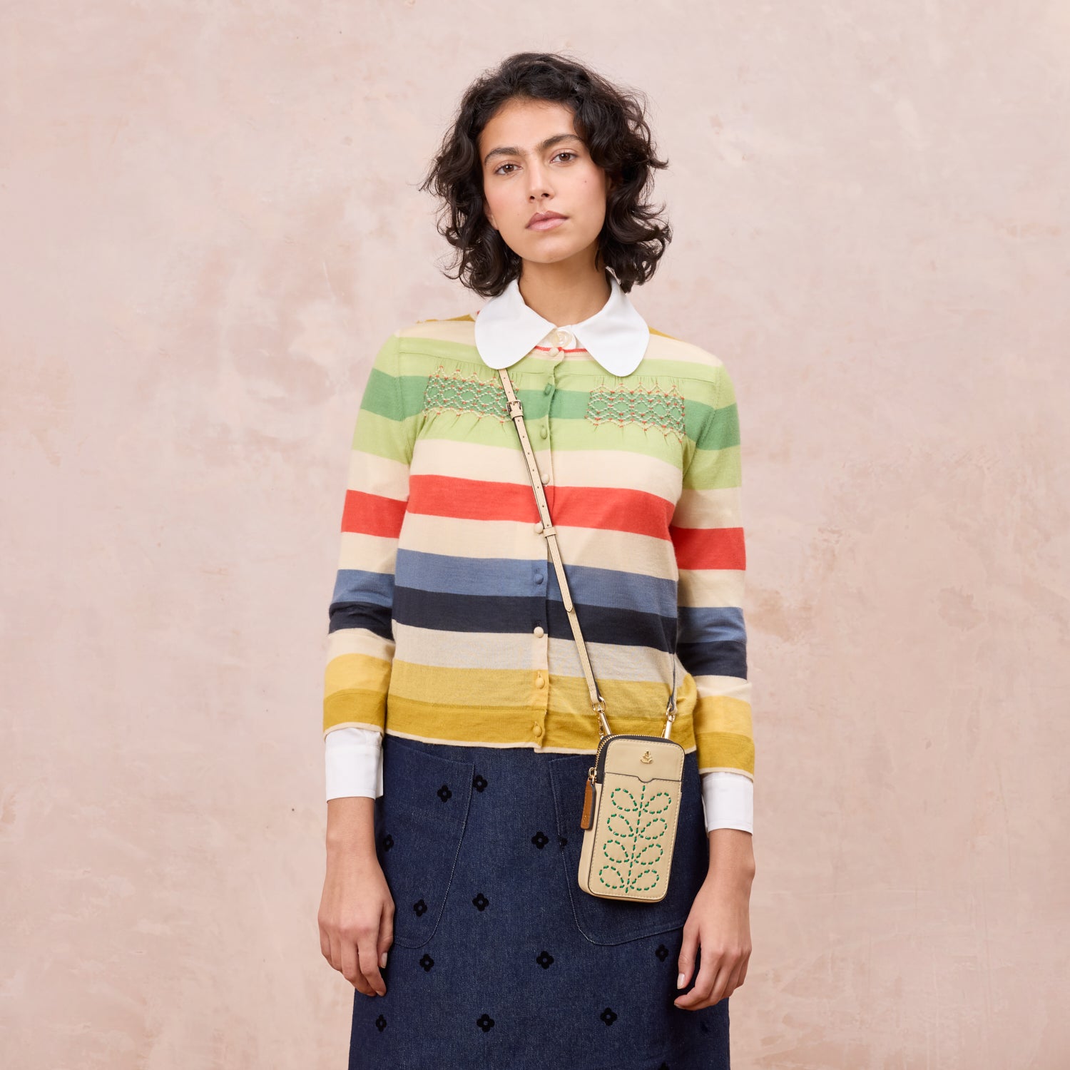 Ariel Phone Case - Whipstitch Stem Cream