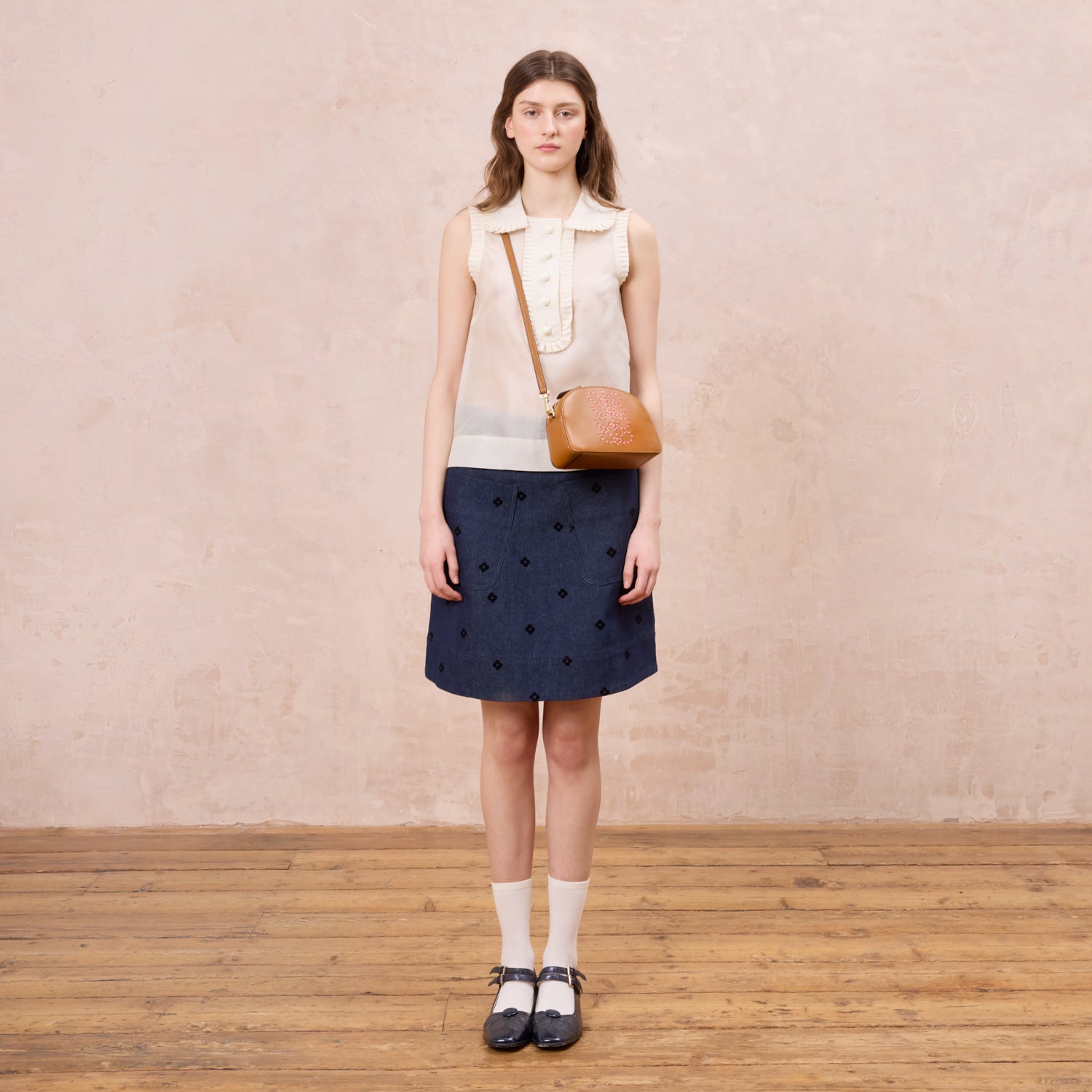 Babaluna Crossbody - Whipstitch Stem Tan