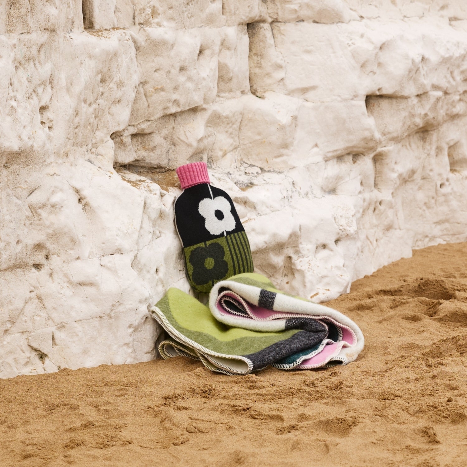 Hot Water Bottle Cover - Abacus Midnight Moss