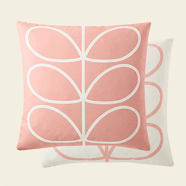 Linear Stem Pale Rose Cushion