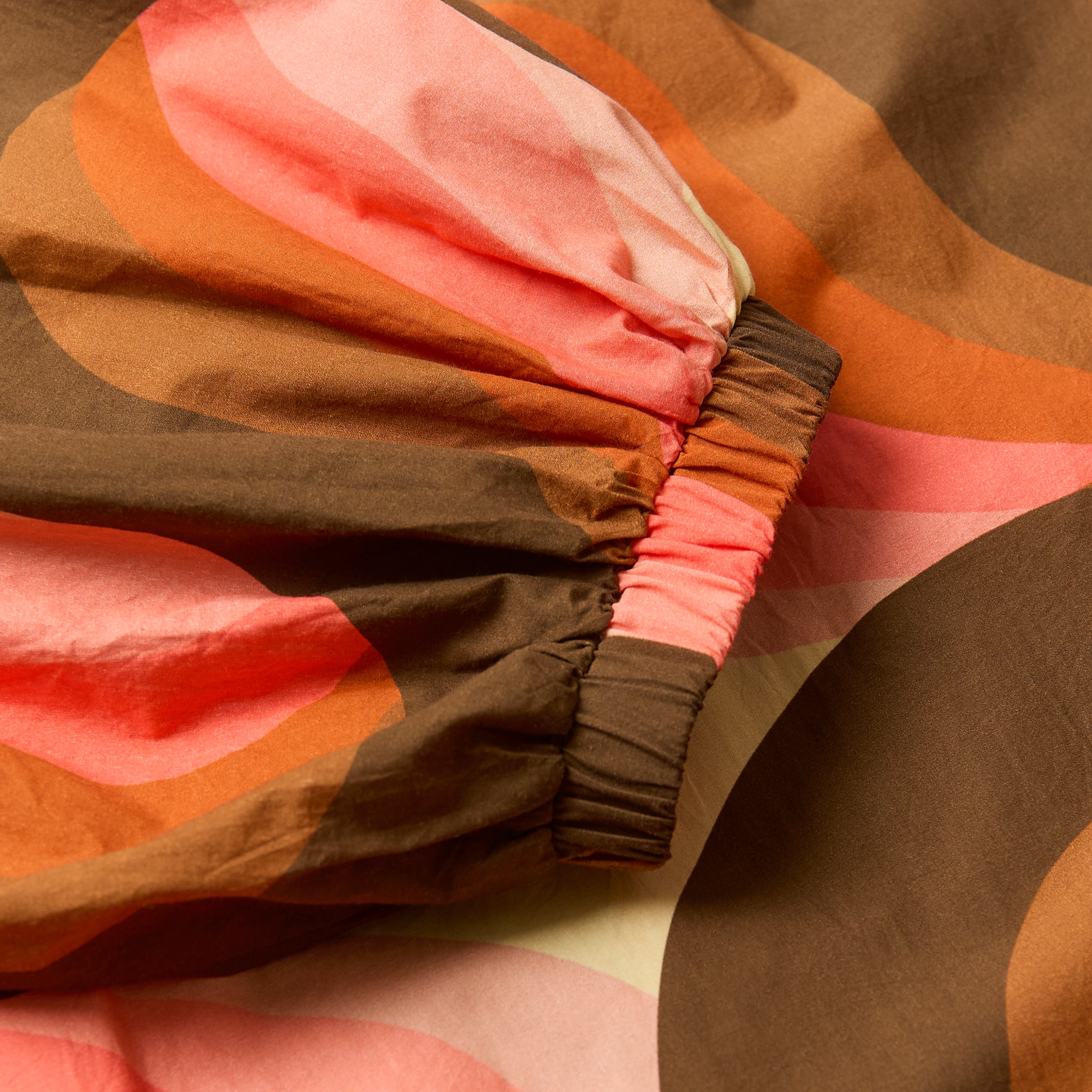 Bella Puff Sleeve Dress Giant Rolling Wave