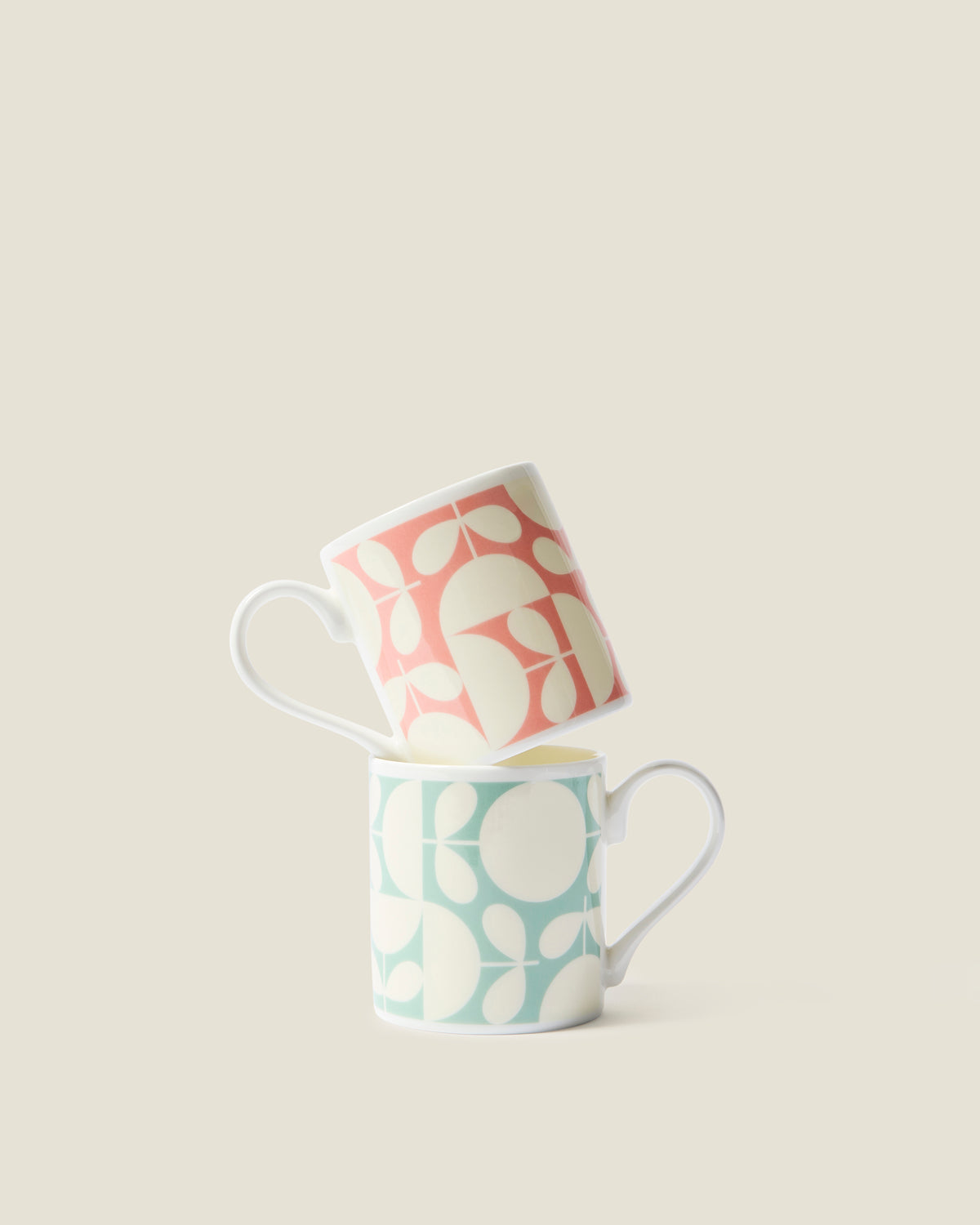 Standard Mug Set of 2 - Patchwork Stem