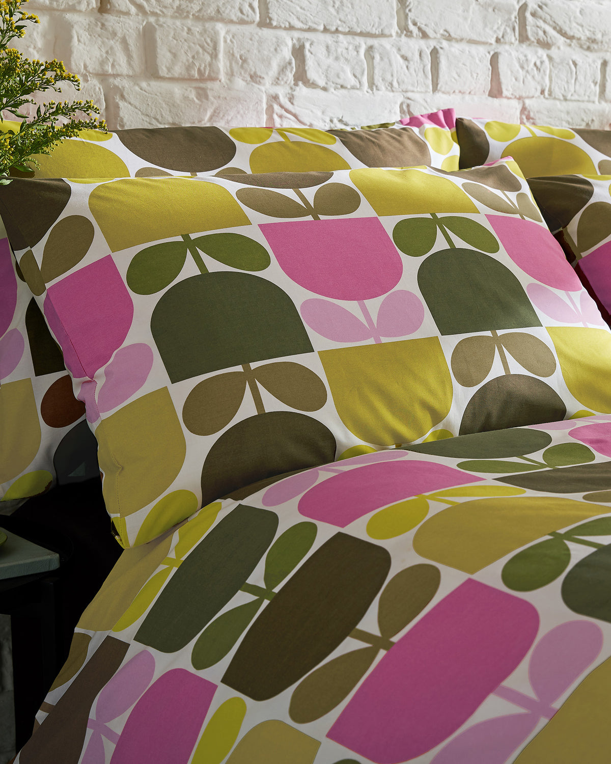 Multi Block Stem Bed Linen Set - Multi
