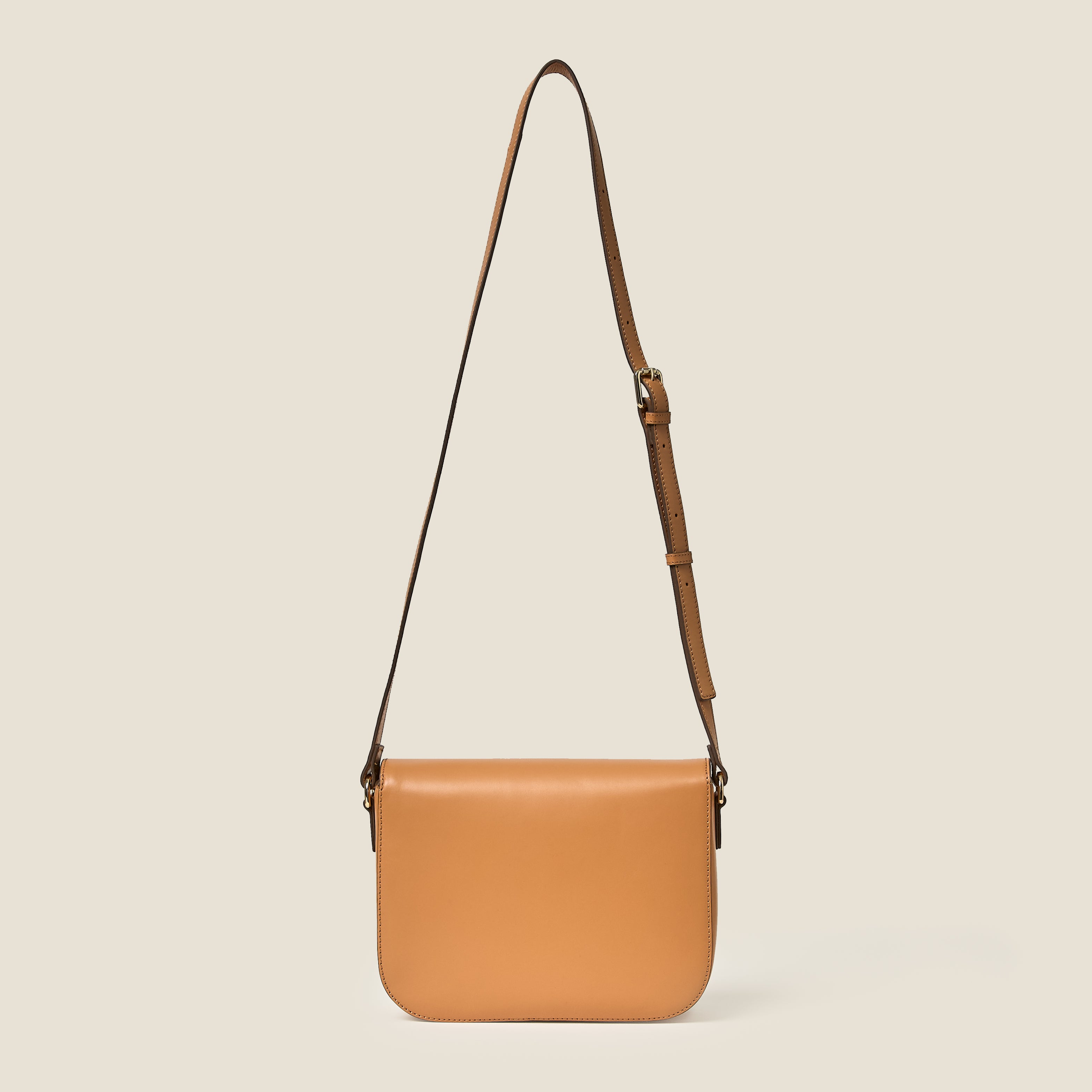 Eclipse Leather Crossbody Bag - Light Tan