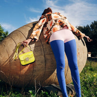 Mini Eclipse Leather Crossbody Bag - Chartreuse