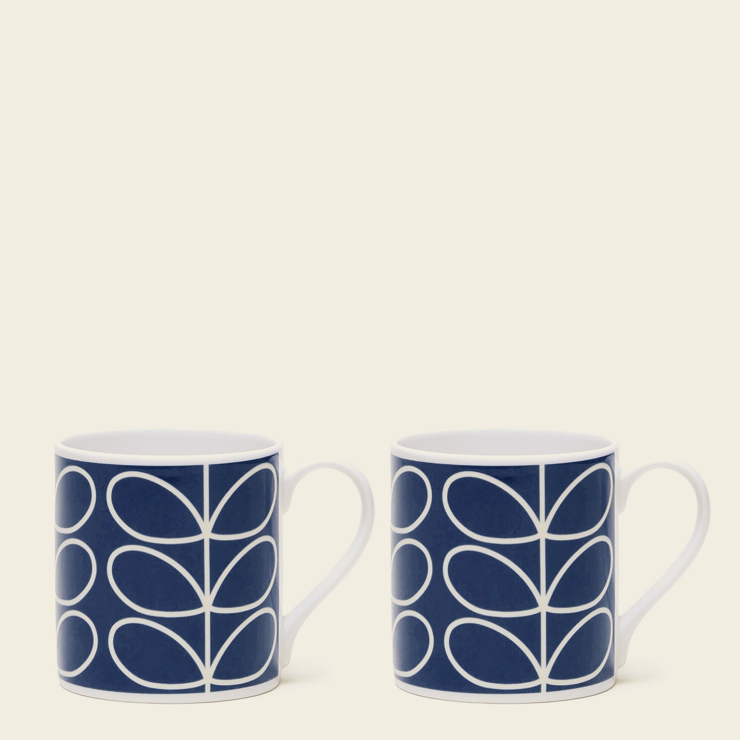 Large Mug Set of 2 - Linear Stem Blue Seconds