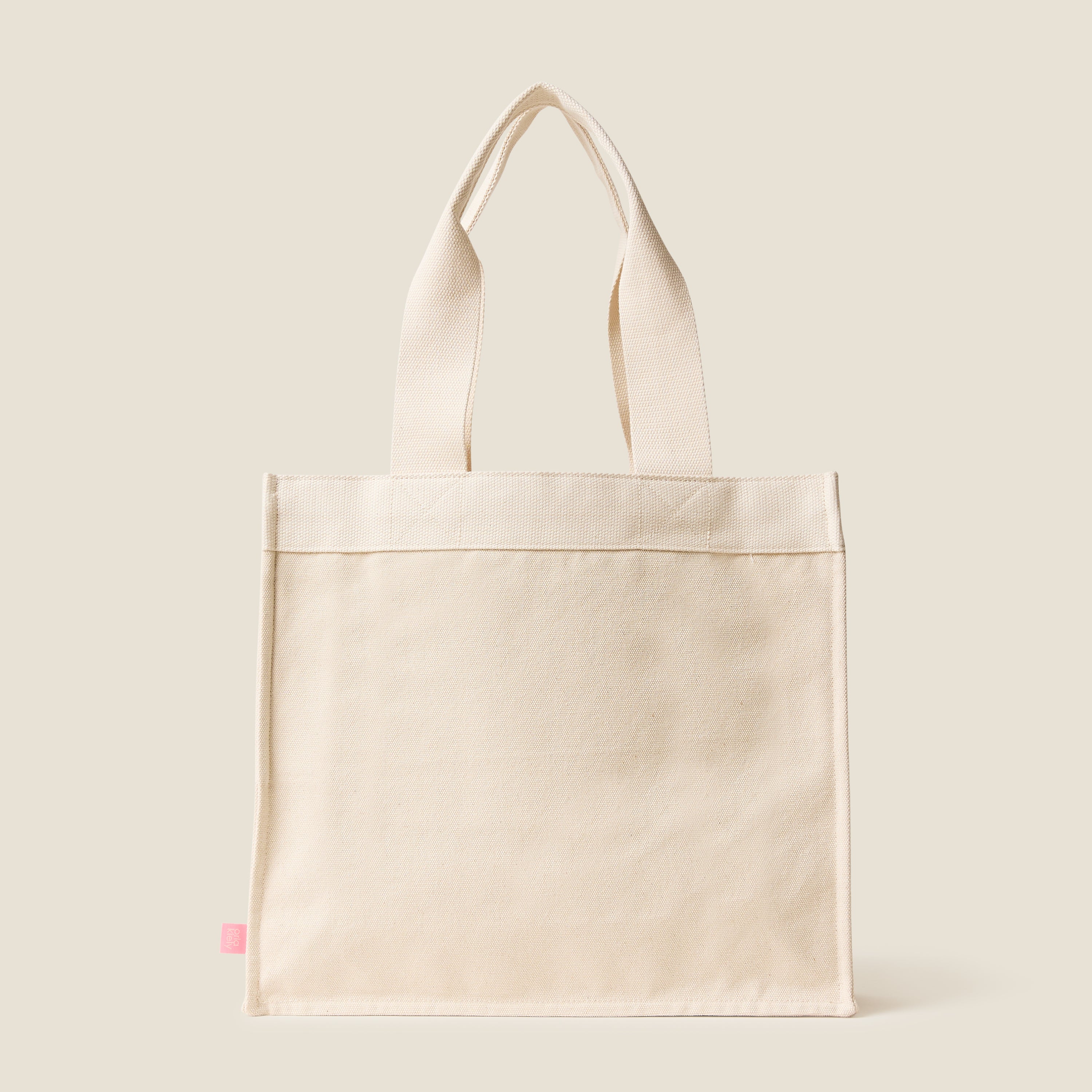 Flower Tile Canvas Tote - Spruce