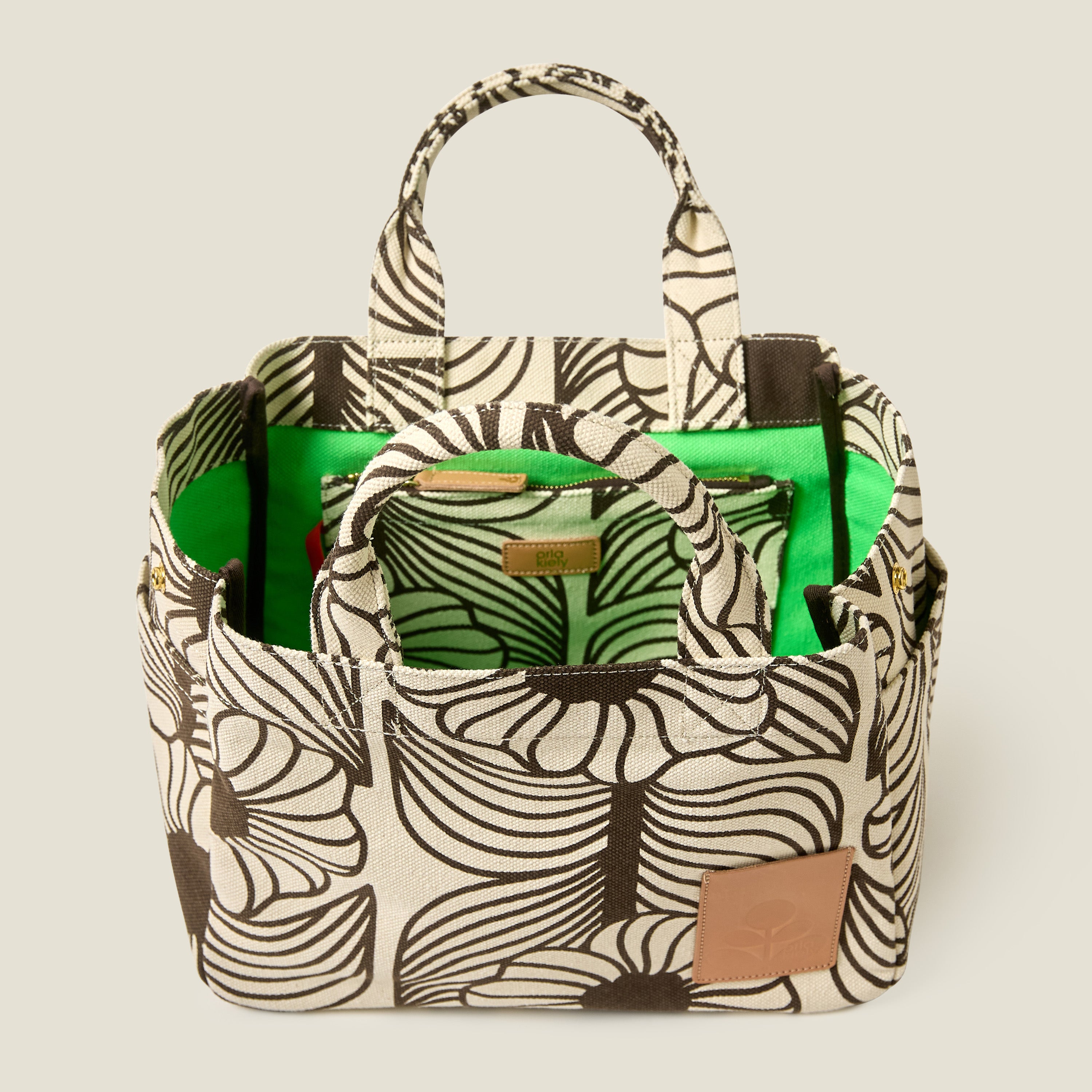 Gable Cotton Canvas Tote - Moonflower Desert