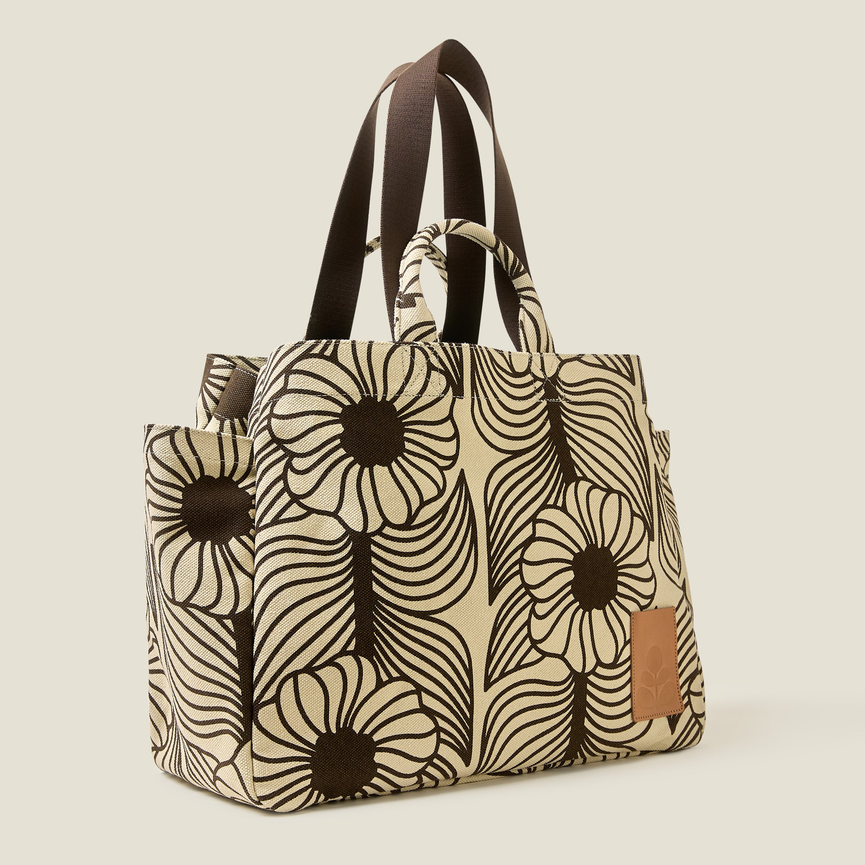 Gable Cotton Canvas XL Tote - Moonflower Desert