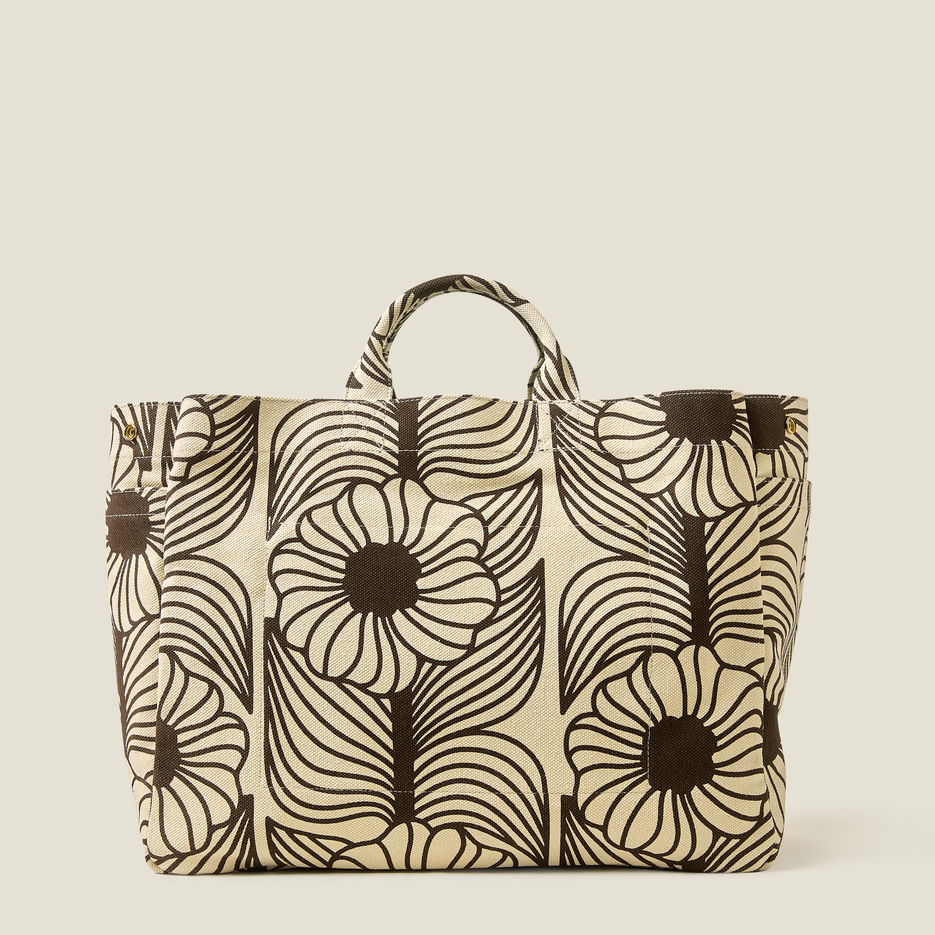 Gable Cotton Canvas XL Tote - Moonflower Desert