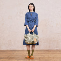 Gable Cotton Canvas Tote - Moonflower Desert