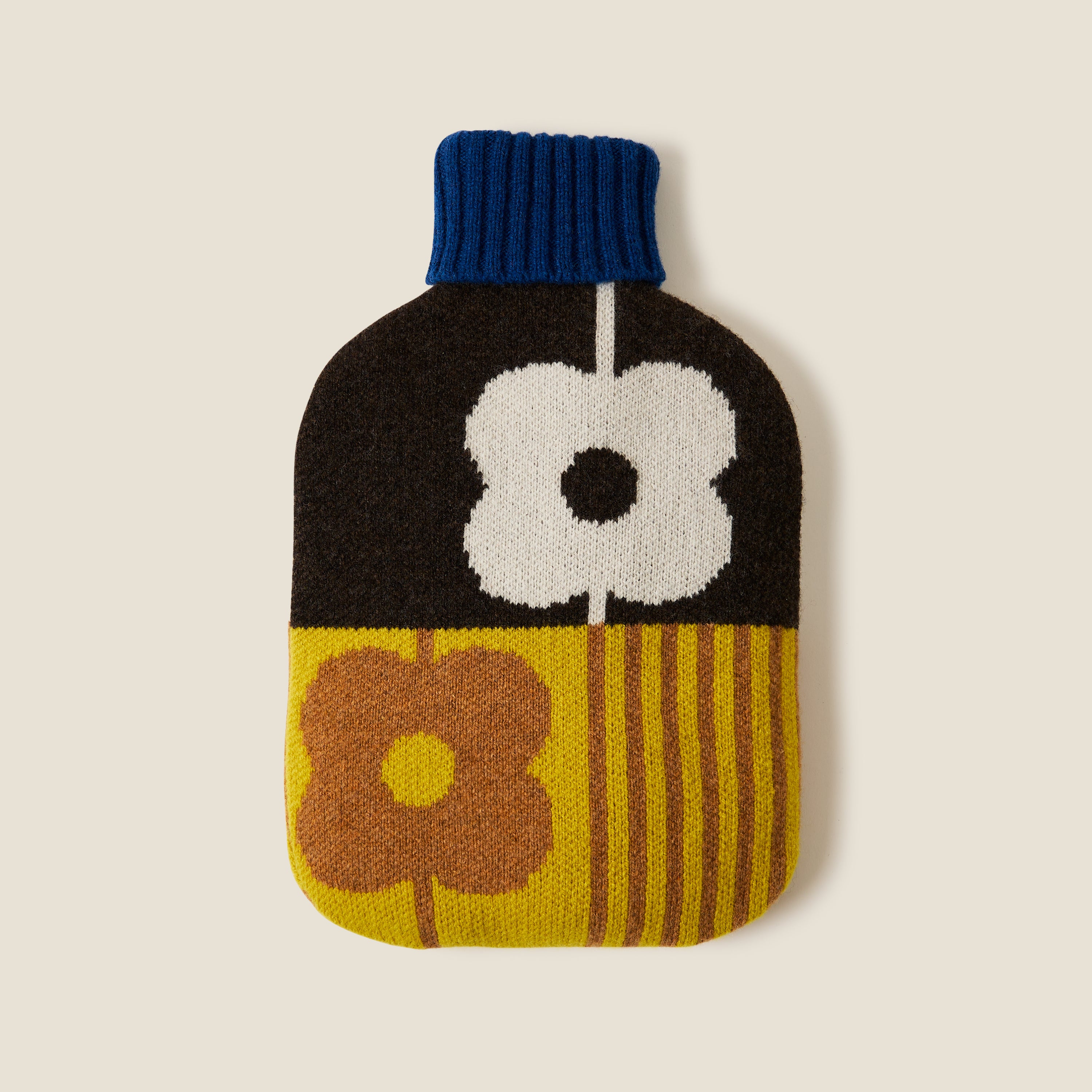 Hot Water Bottle Cover - Abacus Chocolate Sunflower