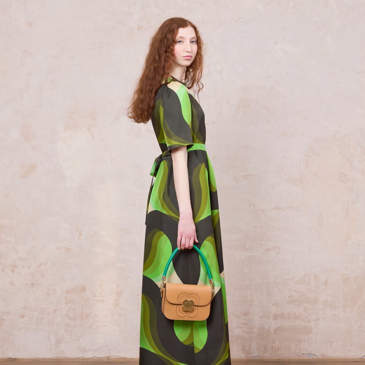 Mini Eclipse Leather Crossbody Bag - Light Tan