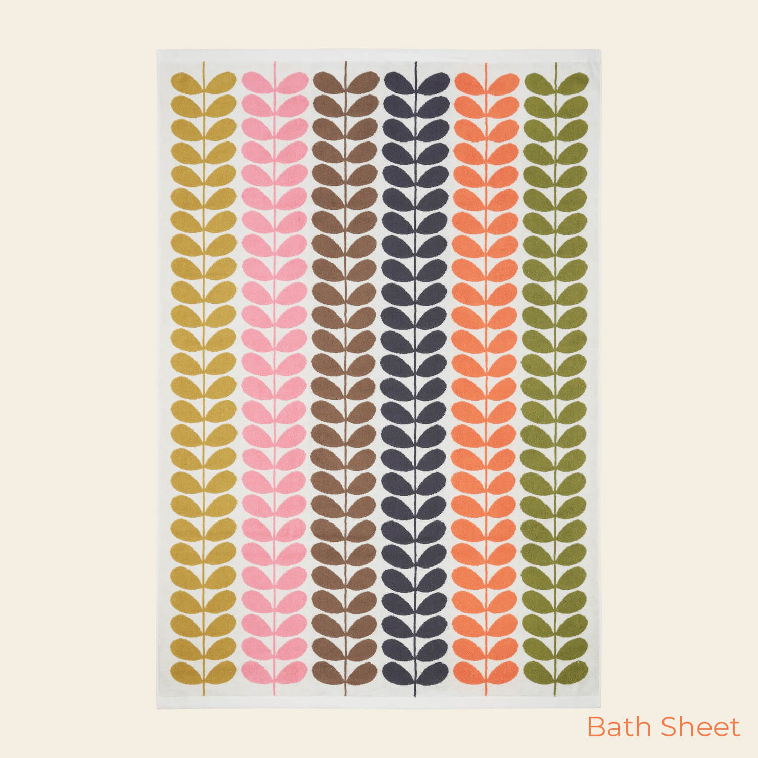 Multi Stem Bath Sheet Towel in Auburn by Orla Kiely
