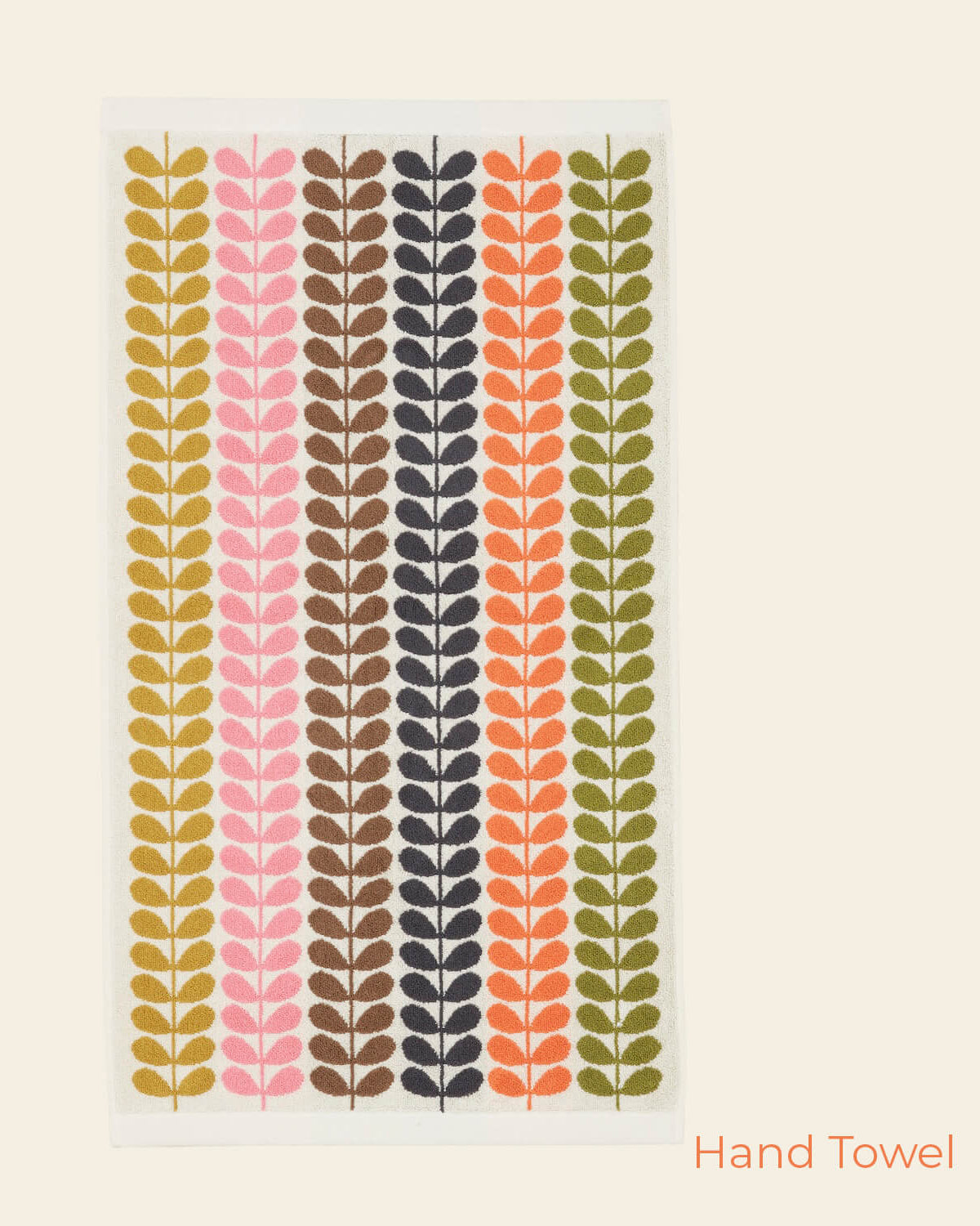 Multi Stem Hand Towel in Auburn by Orla Kiely