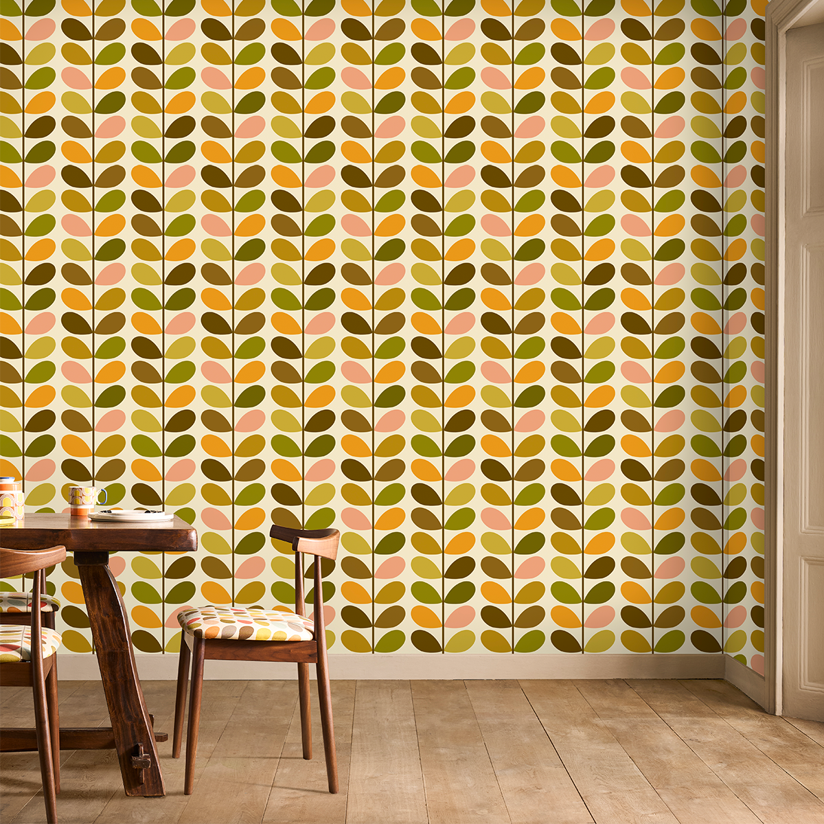 Multi Stem Retro Wallpaper