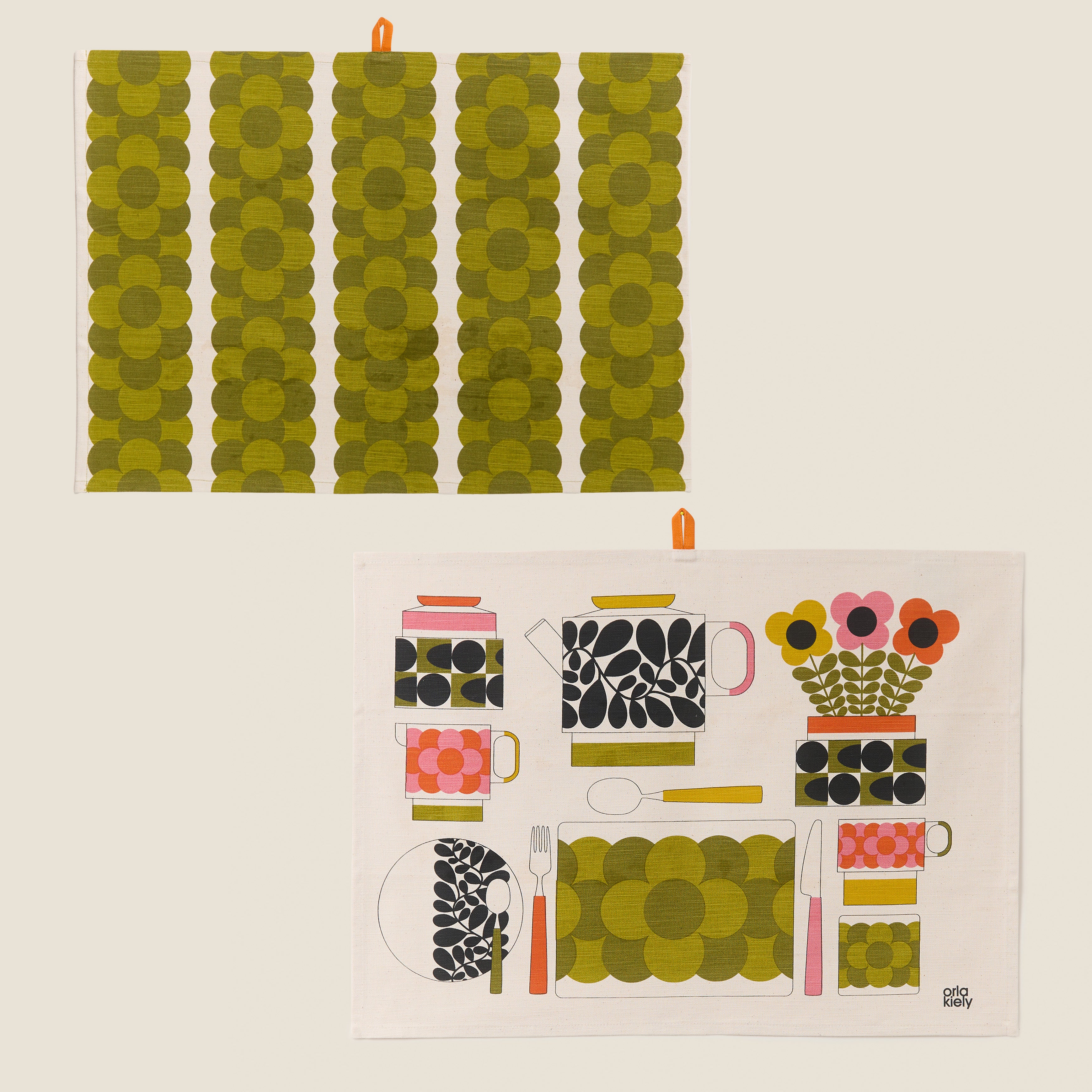 Retro Stripe Set of 2 Tea Towels