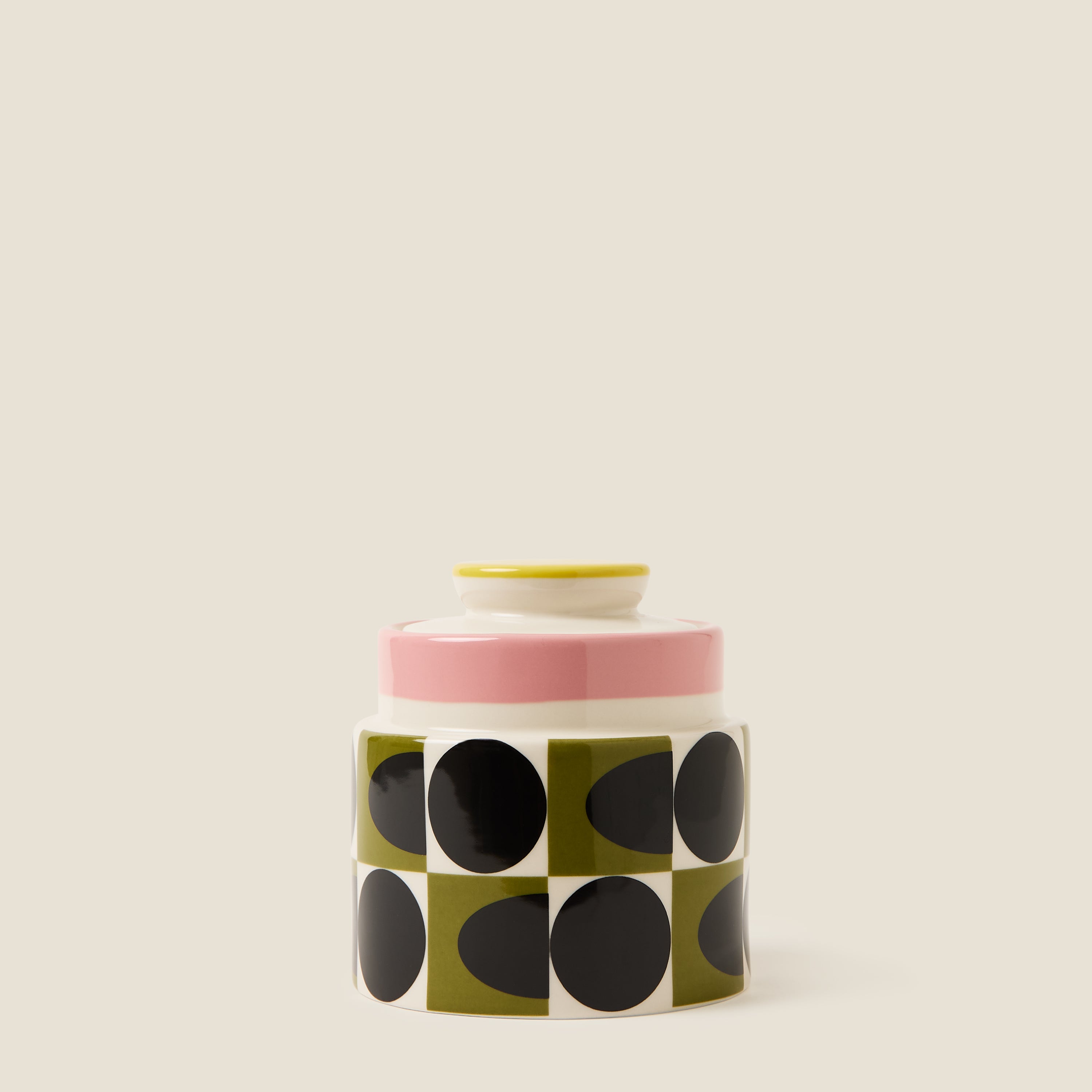 Storage Jar - Spot Square Oval
