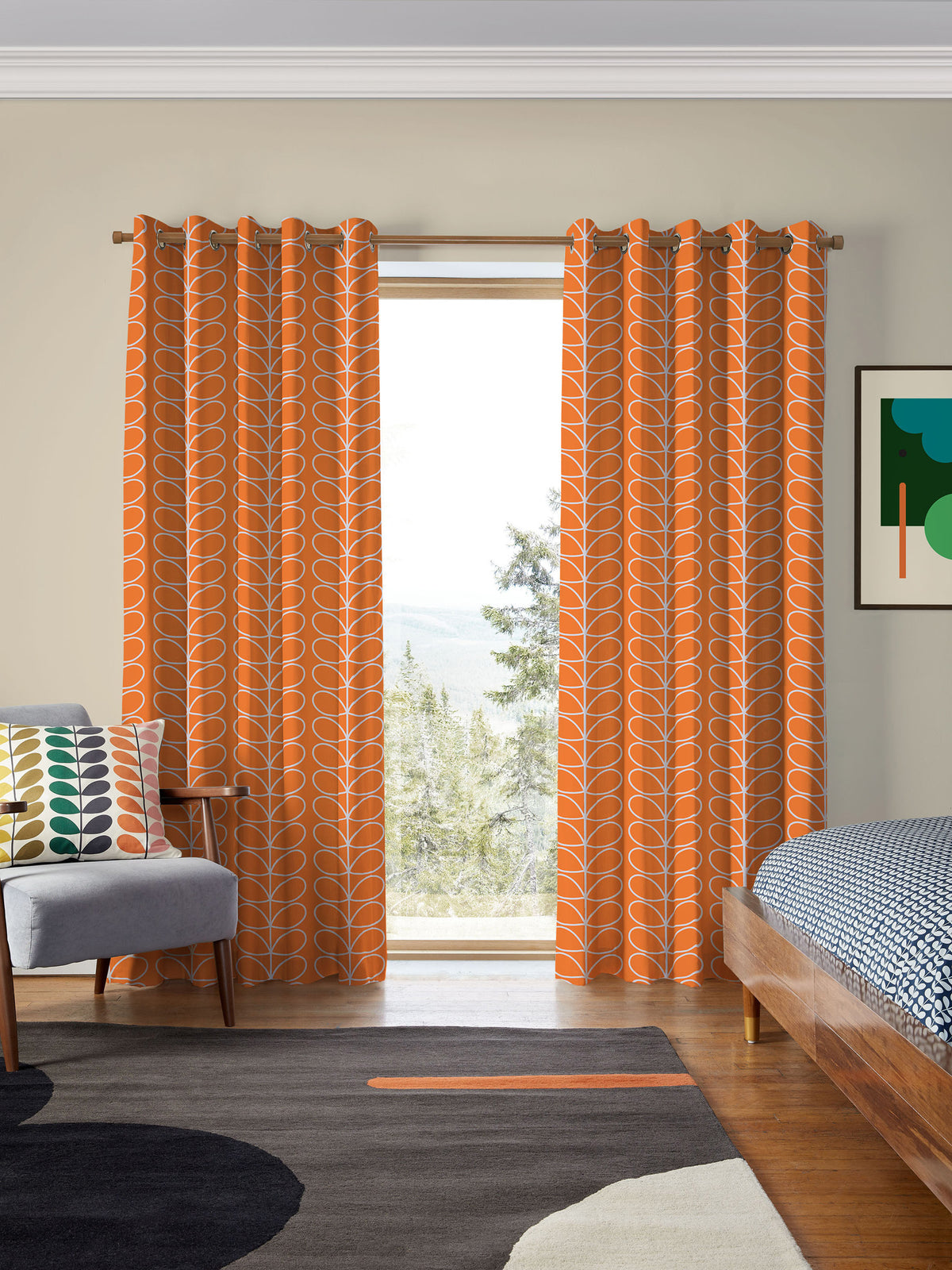 Persimmon Jumbo Linear Stem Made to Measure Curtain