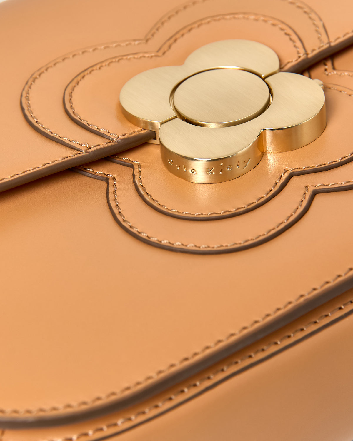 Eclipse Leather Crossbody Bag - Light Tan