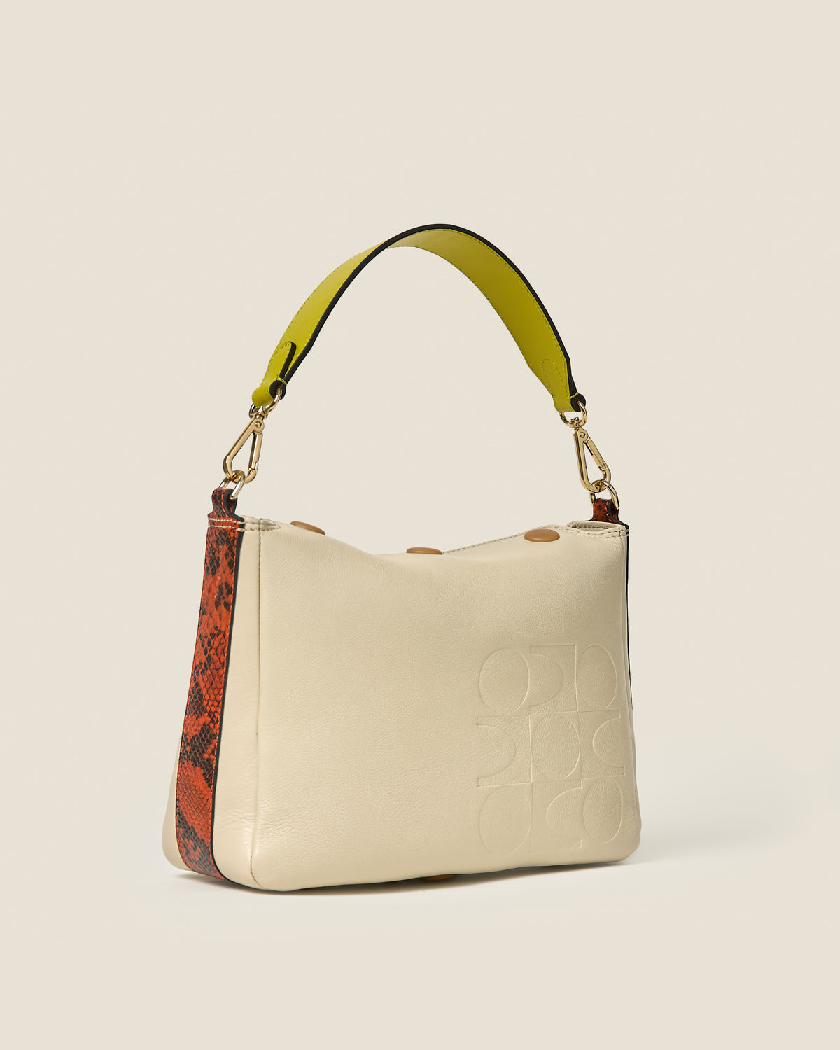 Small Softie Leather Shoulder Bag - White Creme