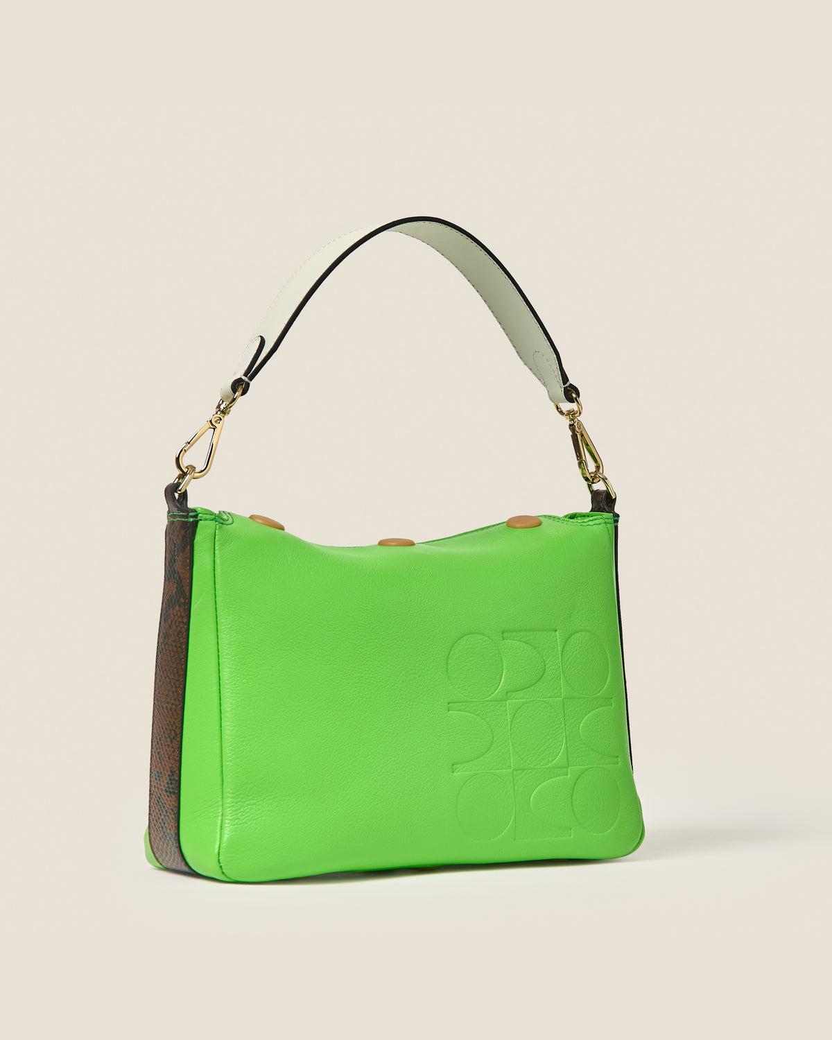 Small Softie Leather Shoulder Bag - Lawn Green