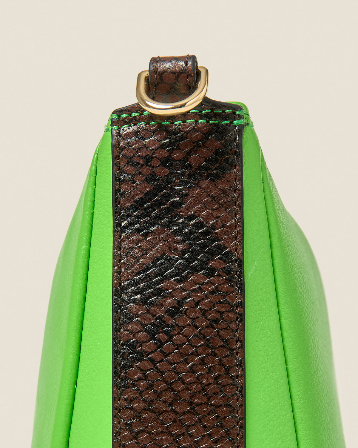 Small Softie Leather Shoulder Bag - Lawn Green