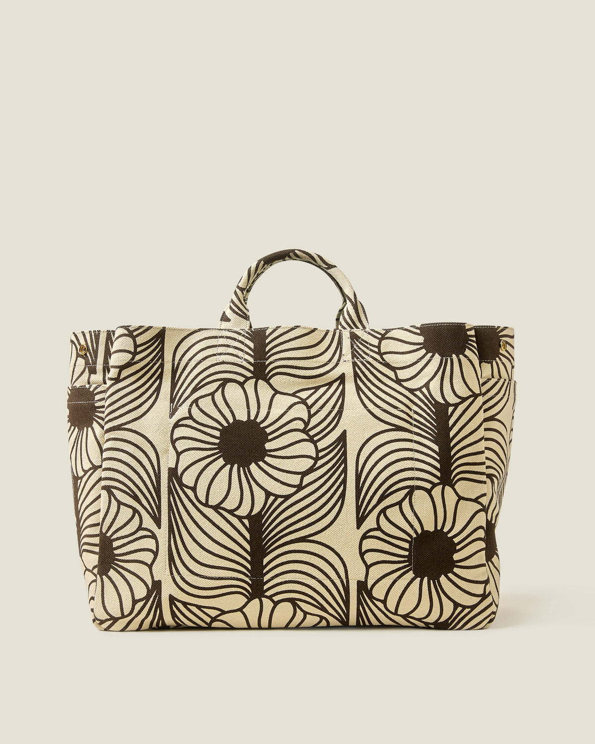 Gable Cotton Canvas XL Tote - Moonflower Desert