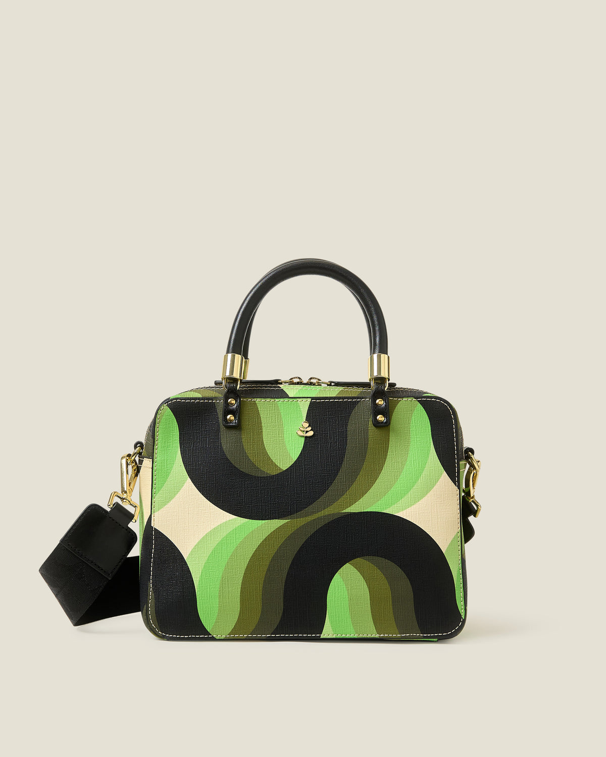 Medium Block Handbag - Rolling Waves Electra
