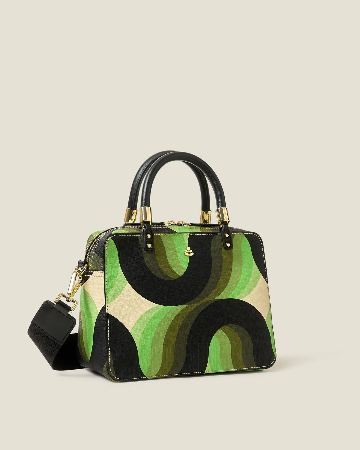 Medium Block Handbag - Rolling Waves Electra