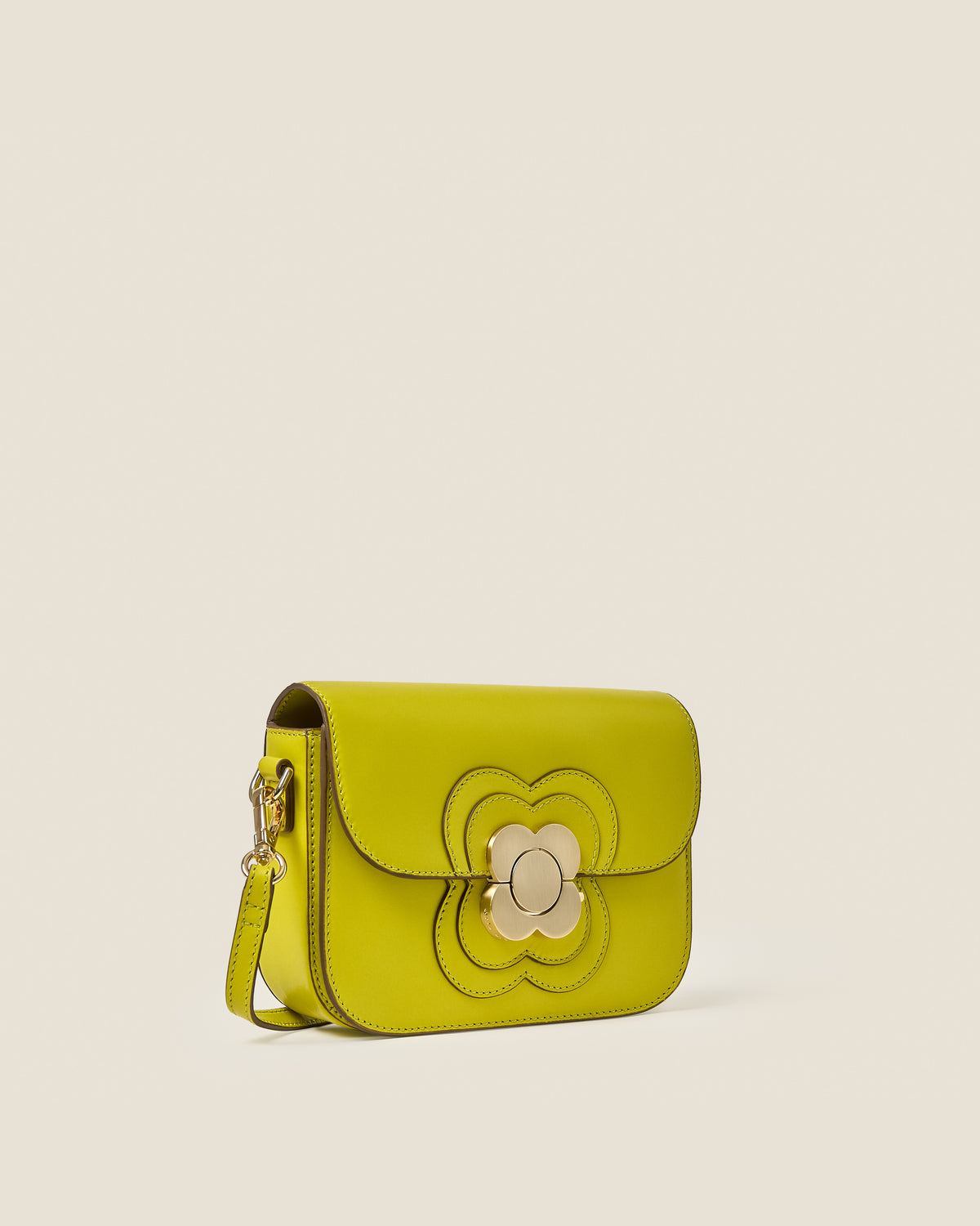 Mini Eclipse Leather Crossbody Bag - Chartreuse