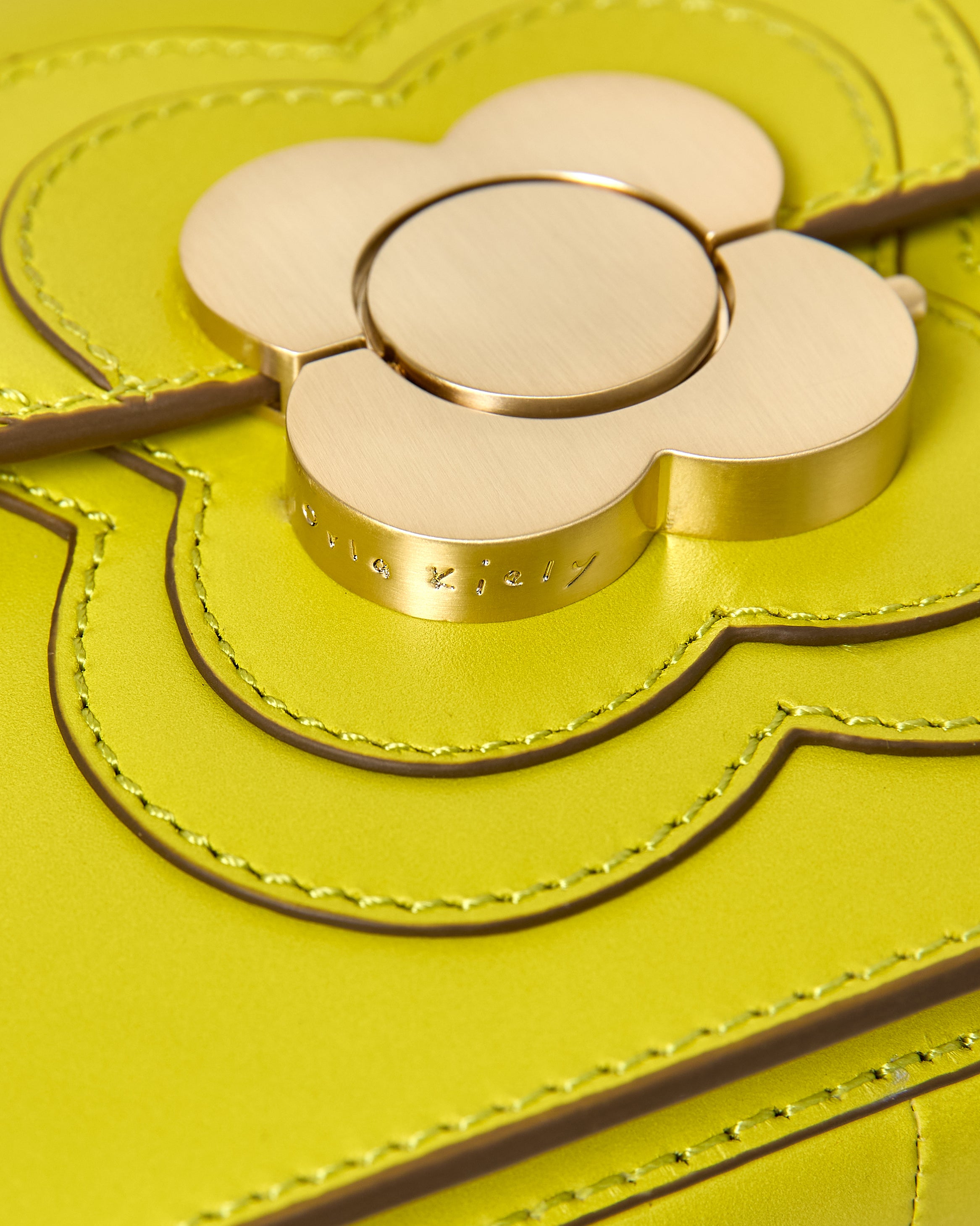 Mini Eclipse Leather Crossbody Bag - Chartreuse