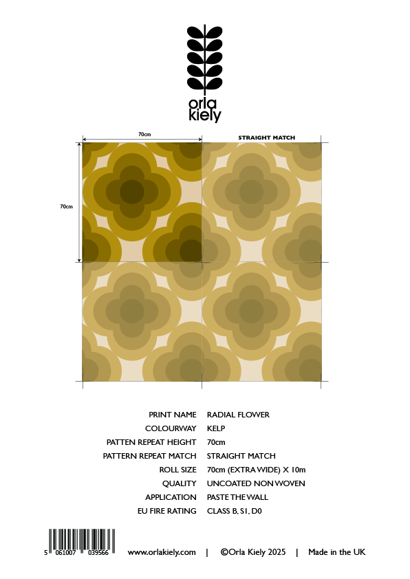 Radial Flower Kelp Wallpaper Sample