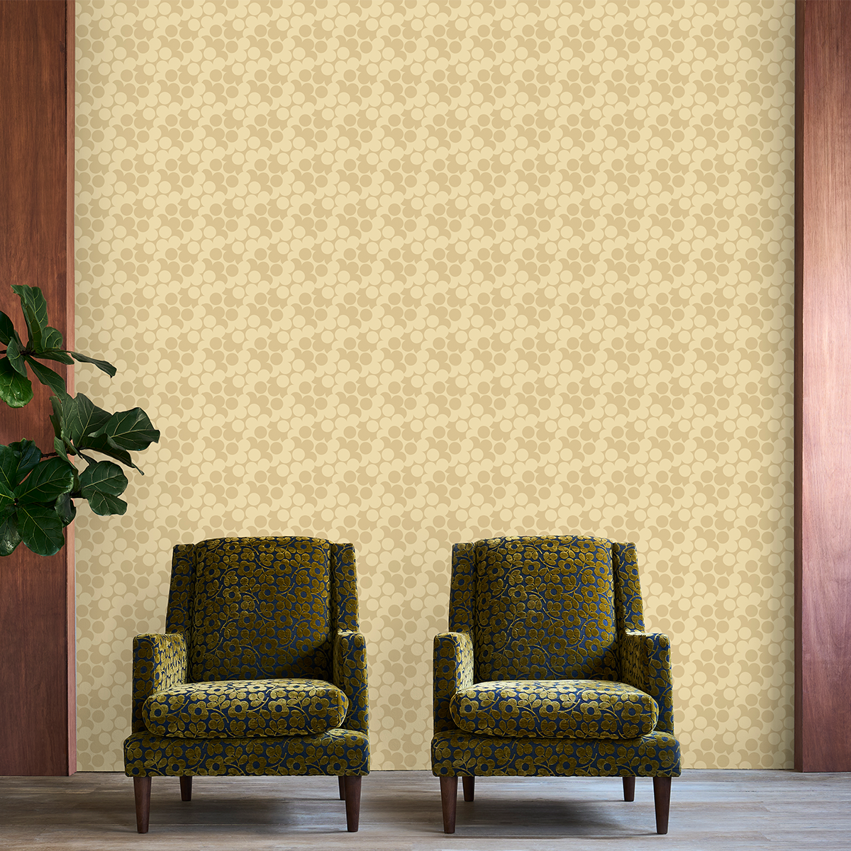 Puzzle Flower Neutral Wallpaper