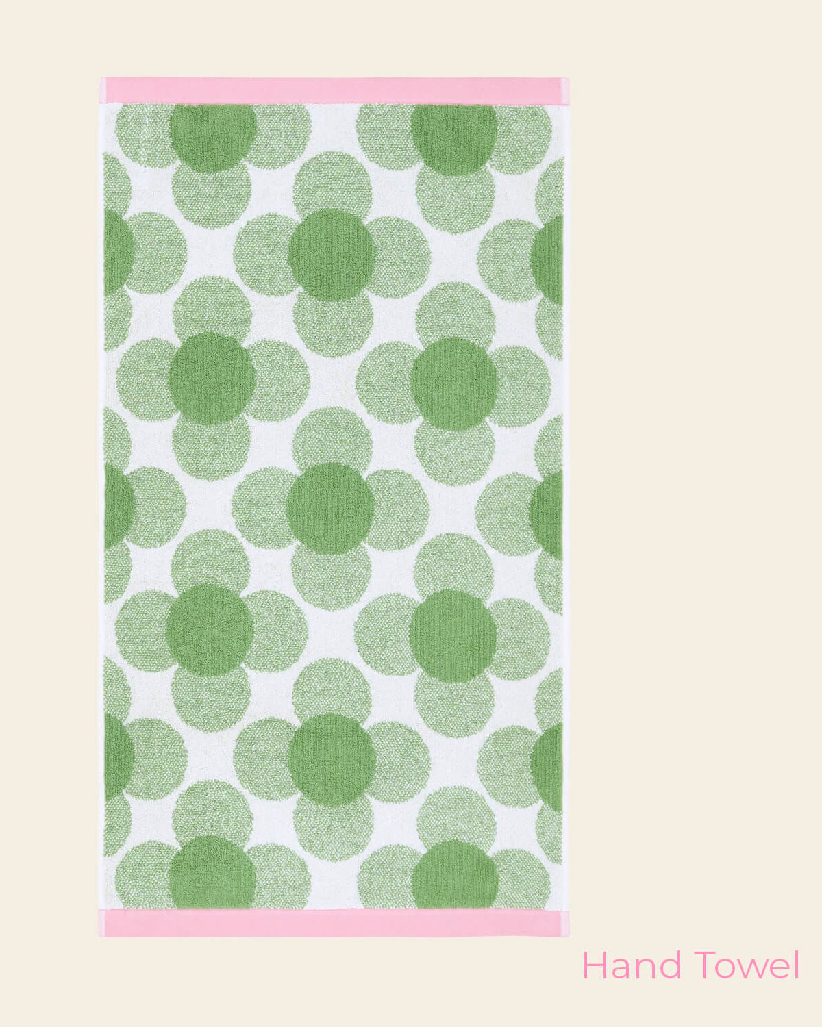 Retro Flower Hand Towel in Clover by Orla Kiely
