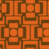 Seventies Square Flower Autumn Wallpaper