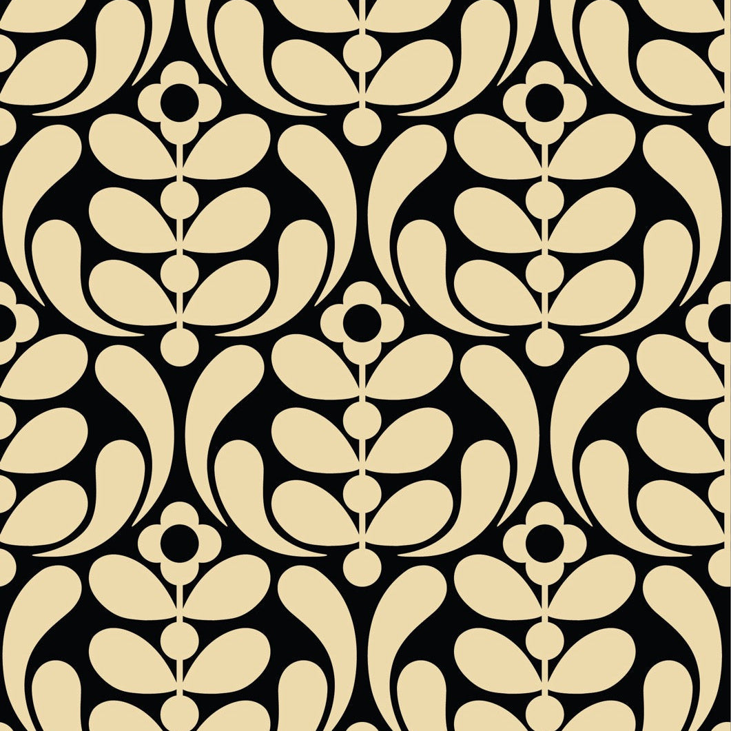 Stem Nouveau Noir Wallpaper