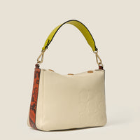 Small Softie Leather Shoulder Bag - White Creme