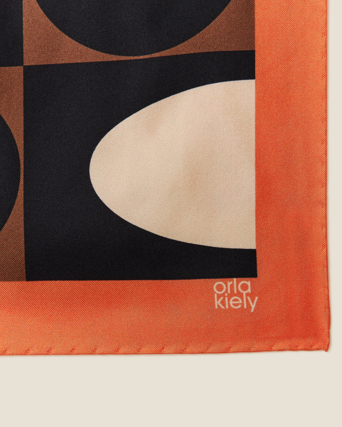 Medium Silk Scarf - Spot Square Mocha
