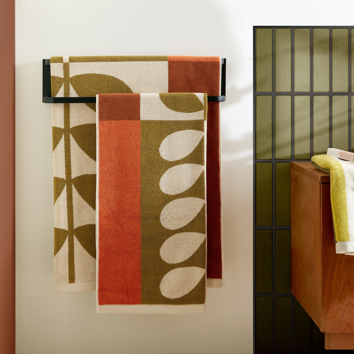 Stem Check Towels - Hazel Ochre