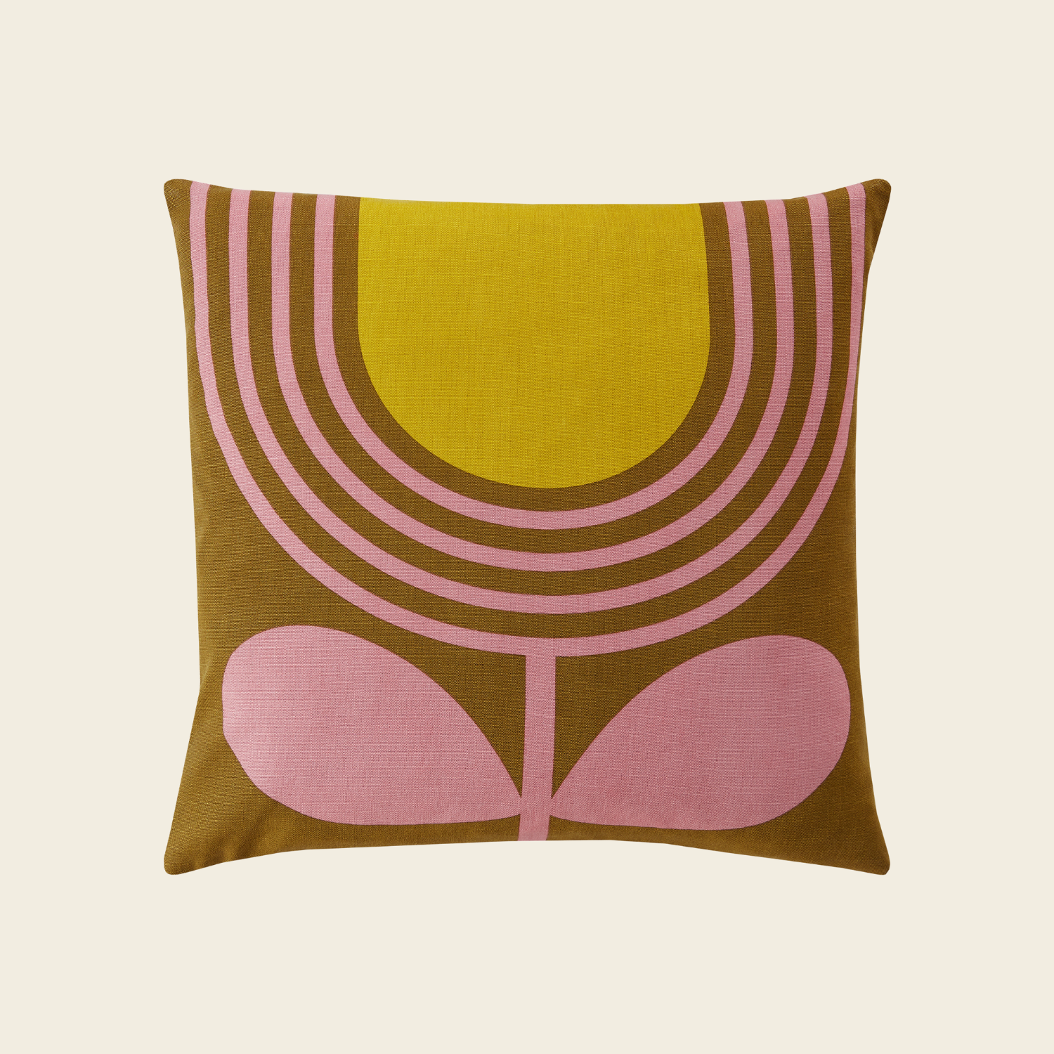 Striped Tulip Cushion - Pink Ochre