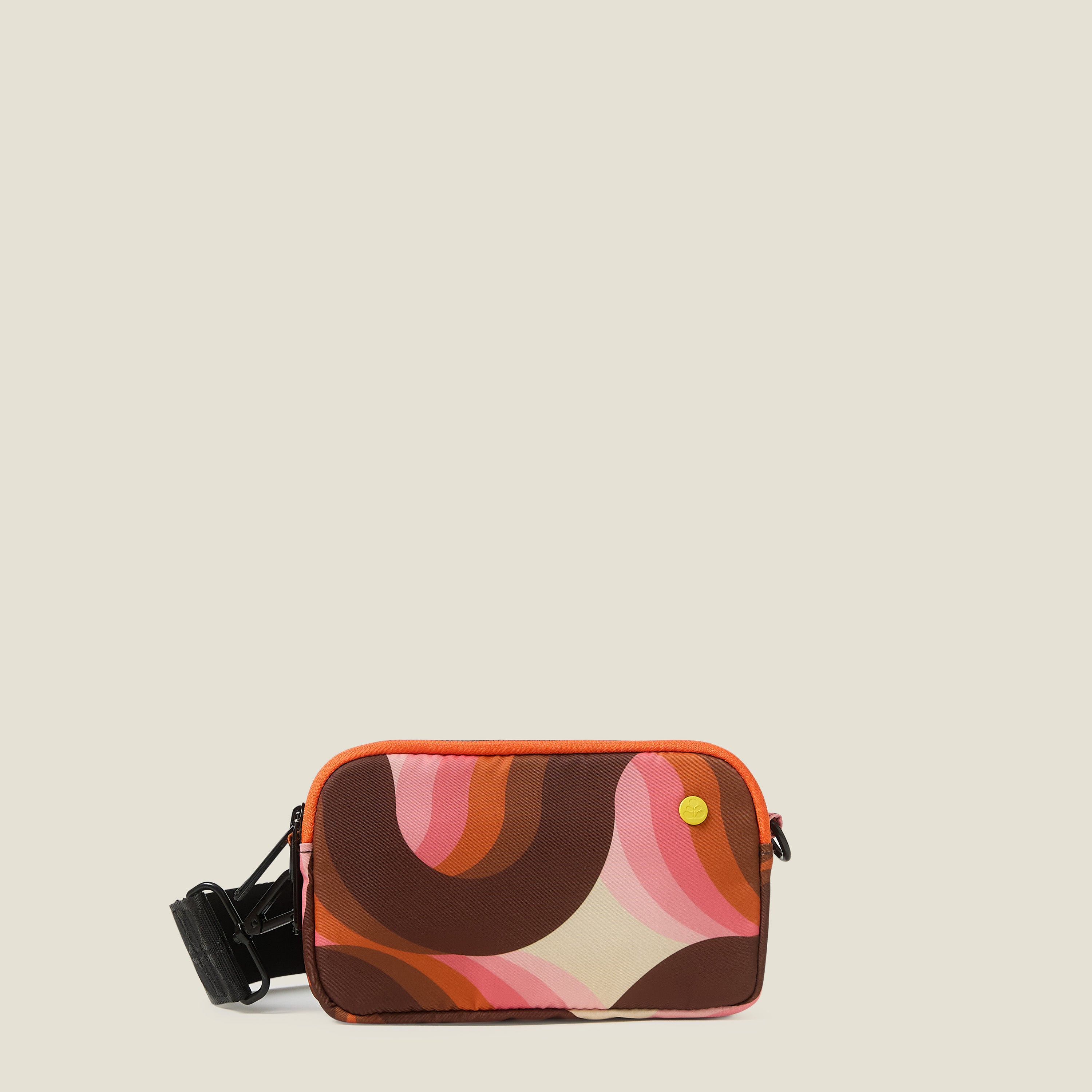 Tripod Crossbody Bag - Rolling Waves Rose